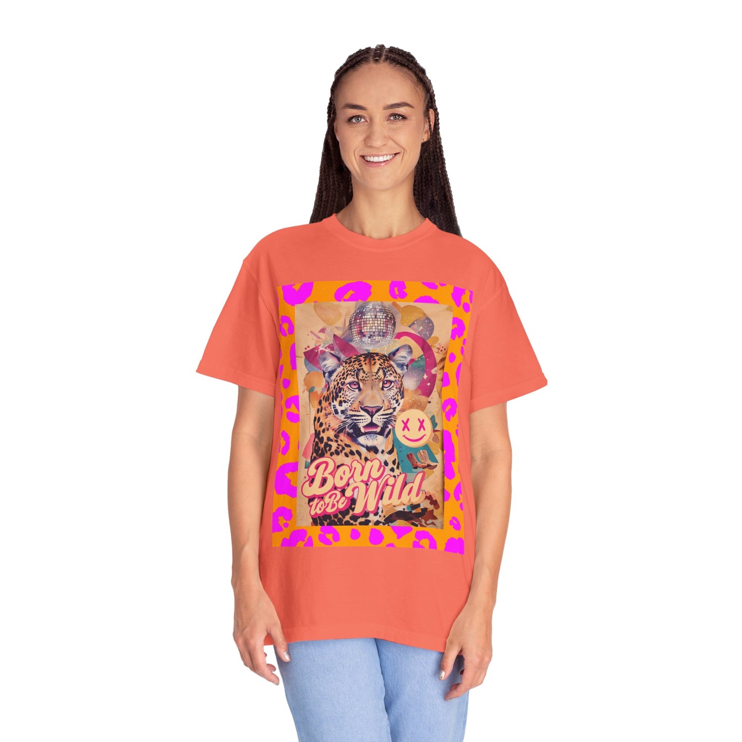 Bold Graphic T-Shirt: Born to Be Wild, Unisex Cotton Tee, Animal Lover Gift, Wild Spirit Apparel, Trendy Casual Wear, Unique Artist Design