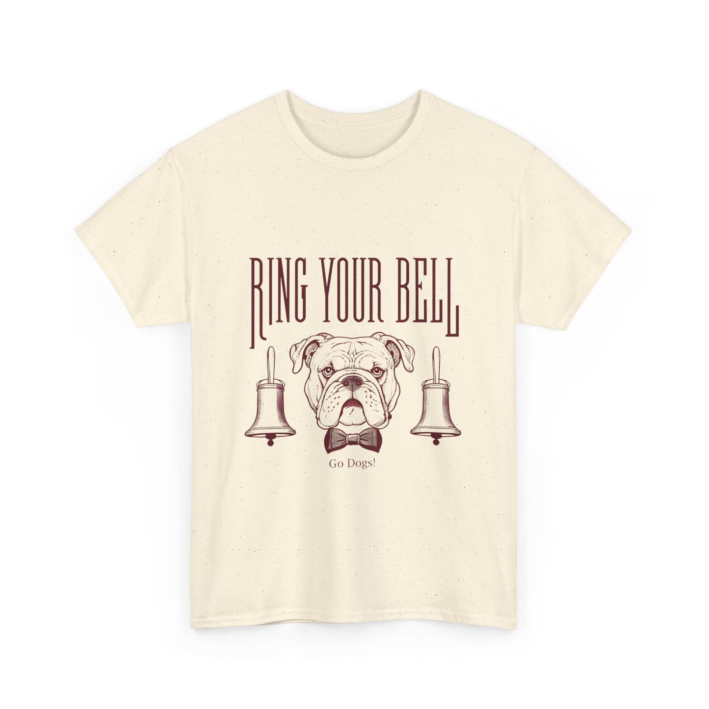 Dog Lover's Unisex Heavy Cotton Tee | 'Ring Your Bell' Shirt, Bulldog Tee, Pet Owner Gift, Funny Dog Apparel, Casual Wear