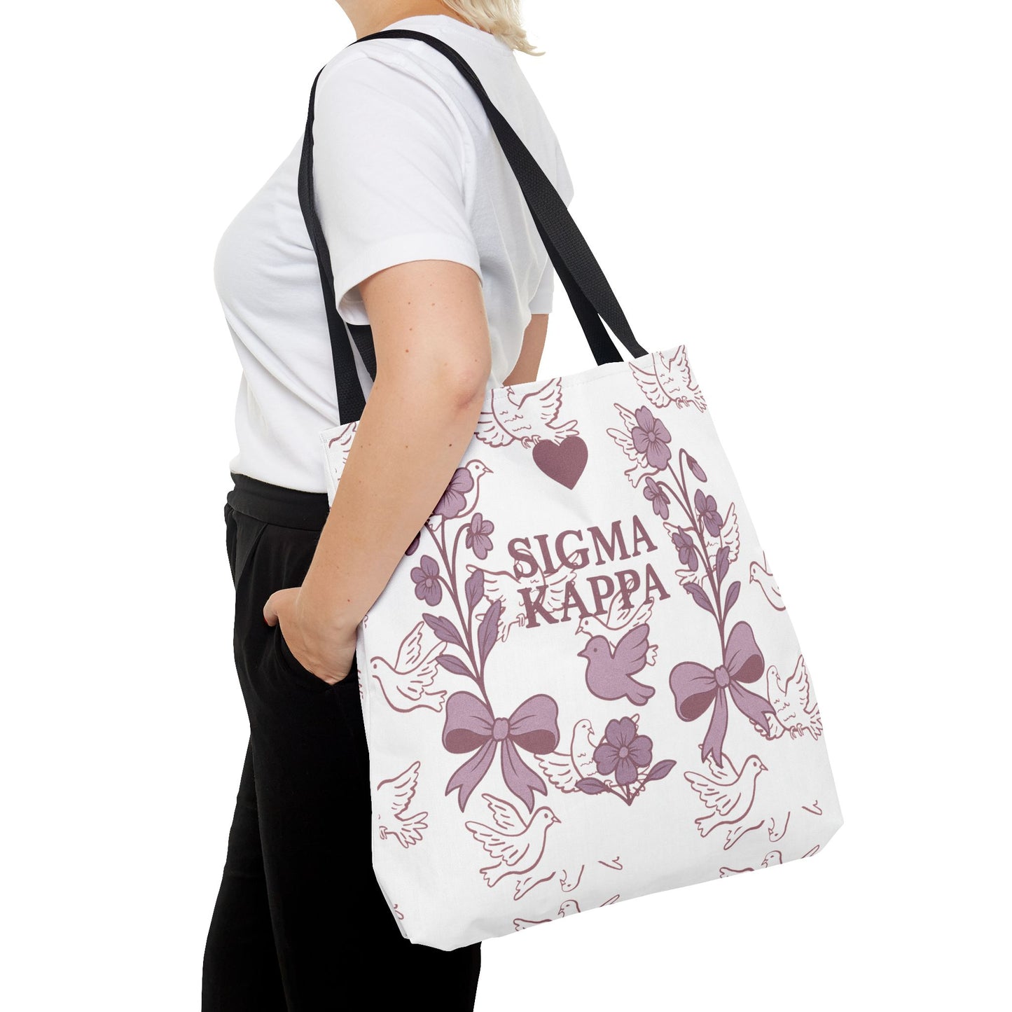 Sigma Kappa Floral Tote Bag | Sorority Gift, Eco-Friendly Carry-All, College Accessory, Stylish Shopping Bag, Chic Beach Tote