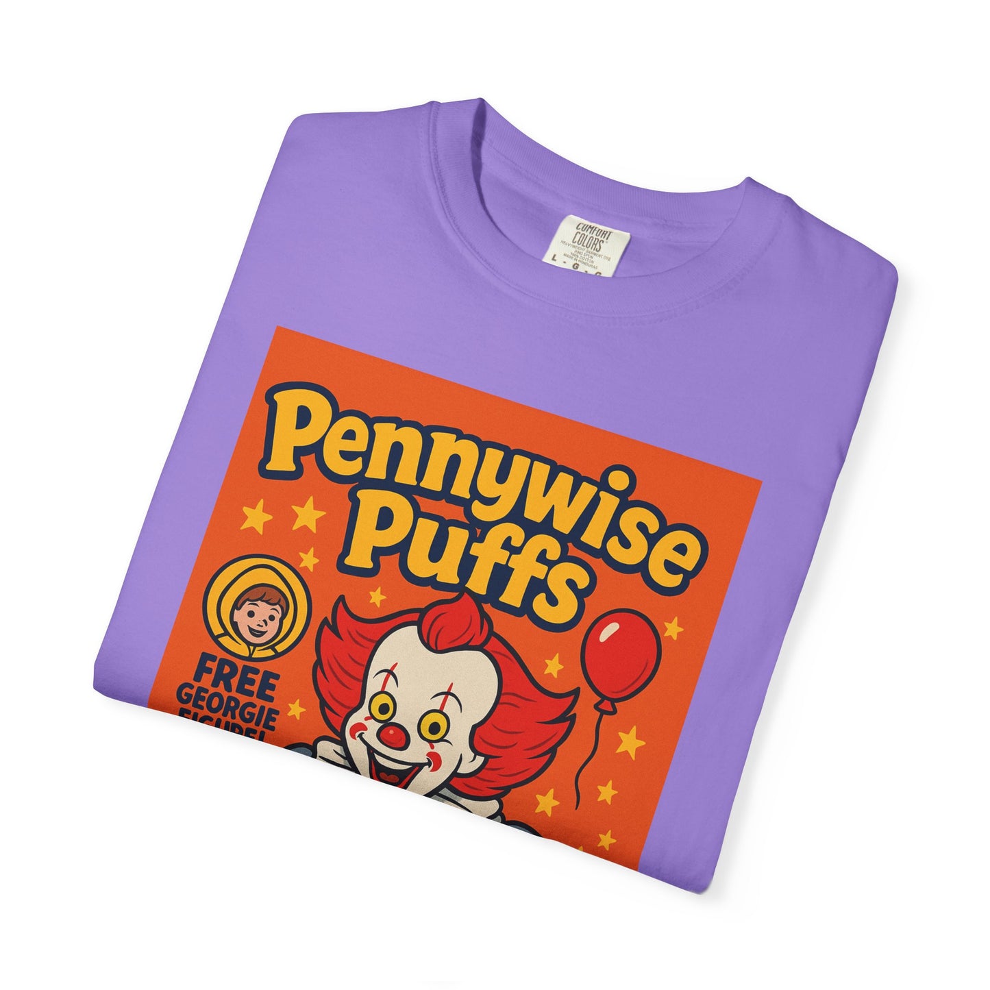 Pennywise Puffs T-Shirt | Unisex Graphic Tee for Horror Fans, Perfect for Halloween, Movie Nights, Gifts, Cosplay