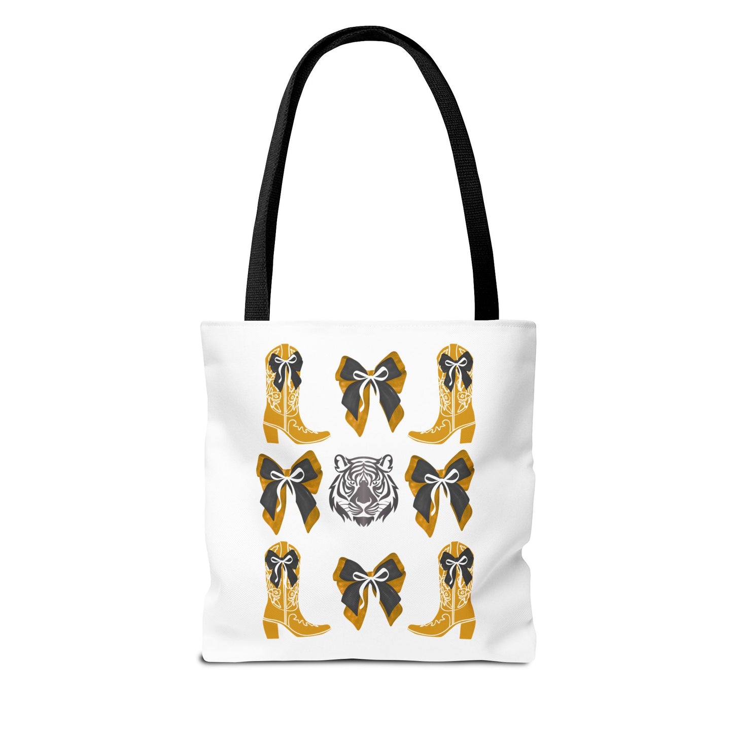 Mizzou tigers tote bag, missouri game day, Stylish Tote Bag with Boots and Tiger Design, missouri fan gift, missouri tigers alumni, graduation gift, mo tigers