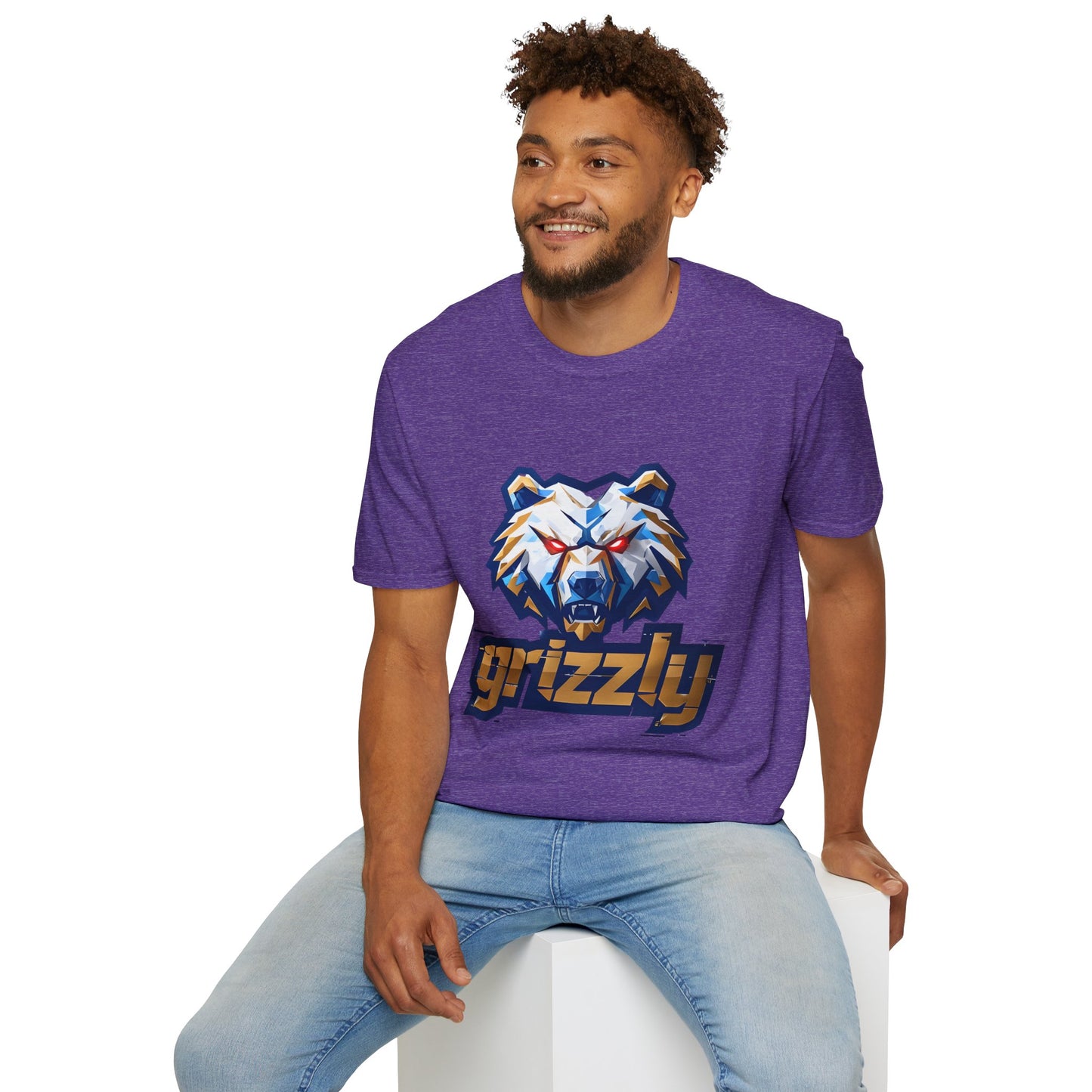 Grizzly Memphis Bear Graphic Tee, Unisex Softstyle T-Shirt, Memphis Basketball Fan, Memphis Grizz, 901, Go Grizz