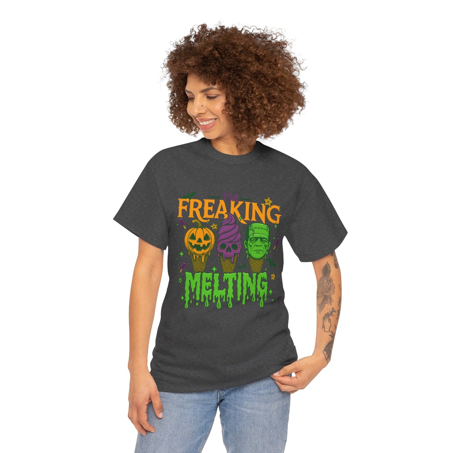 Halloween Unisex Heavy Cotton Tee, Fun Fall Shirt, Halloween Costume Top, Spooky Party Tee, Trick or Treat Apparel