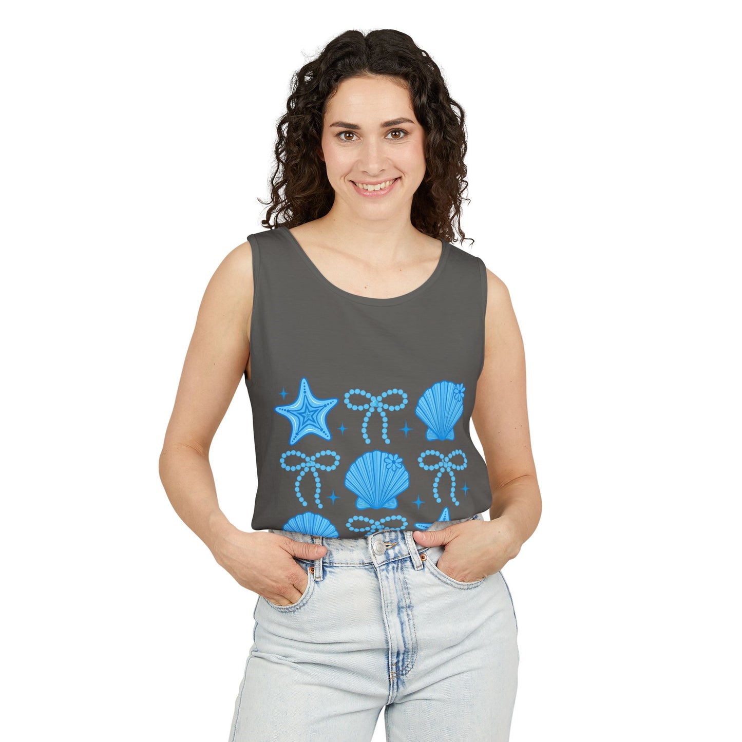 Pearls & Shells Comfort Colors Tank Top