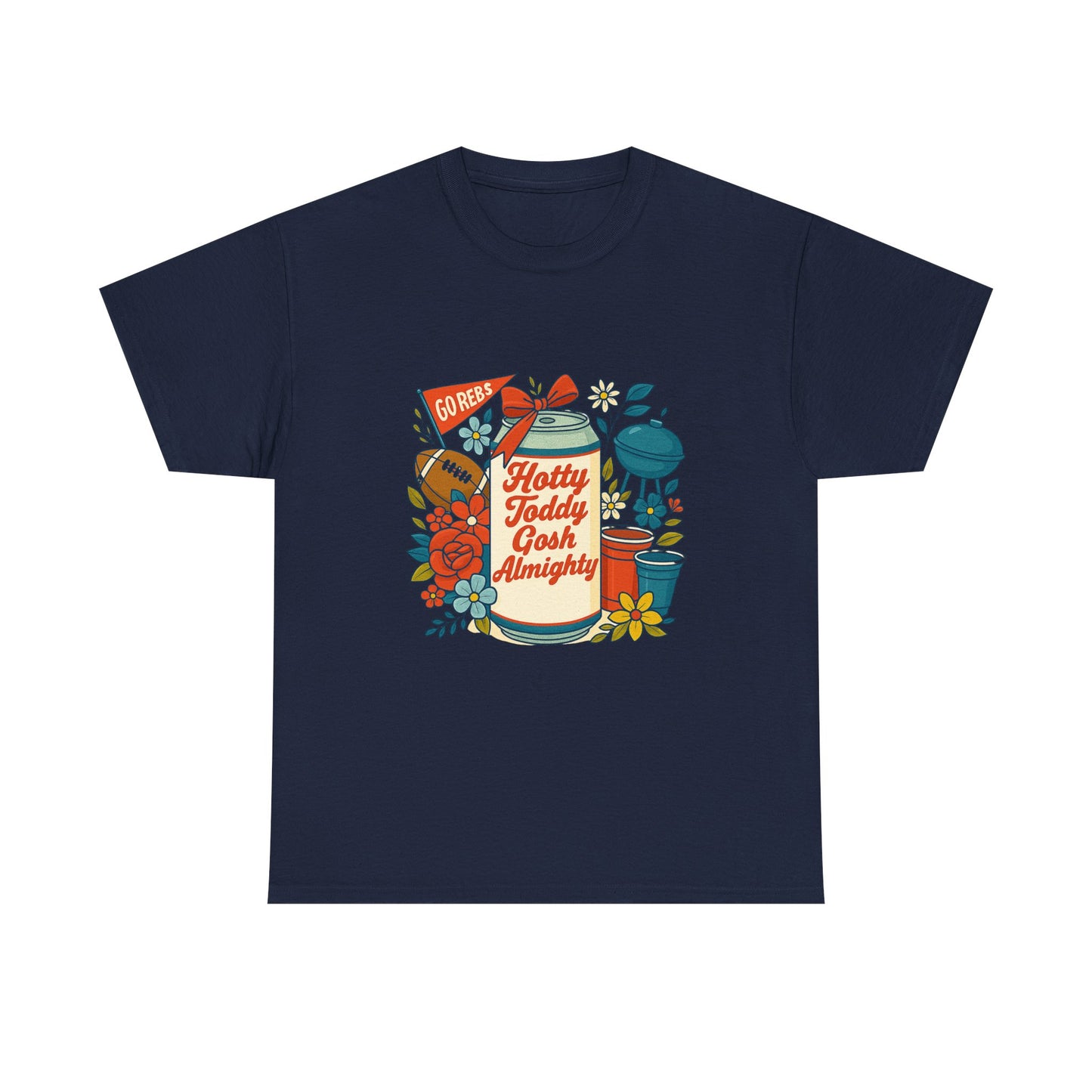 Hotty Toddy Heavy Cotton Tee - Unisex Graphic T-Shirt, Casual Wear, College Apparel, Gift for Students, Spring Break Fashion