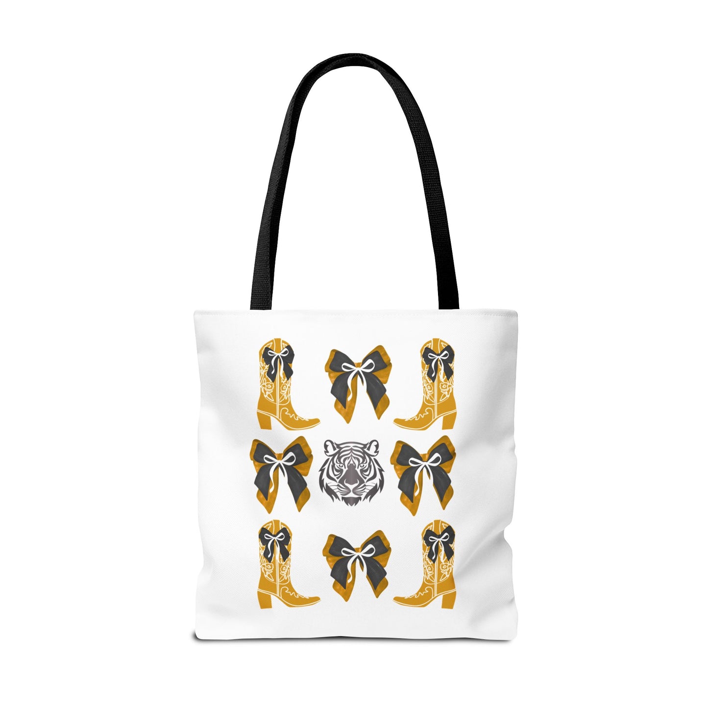 Mizzou tigers tote bag, missouri game day, Stylish Tote Bag with Boots and Tiger Design, missouri fan gift, missouri tigers alumni, graduation gift, mo tigers