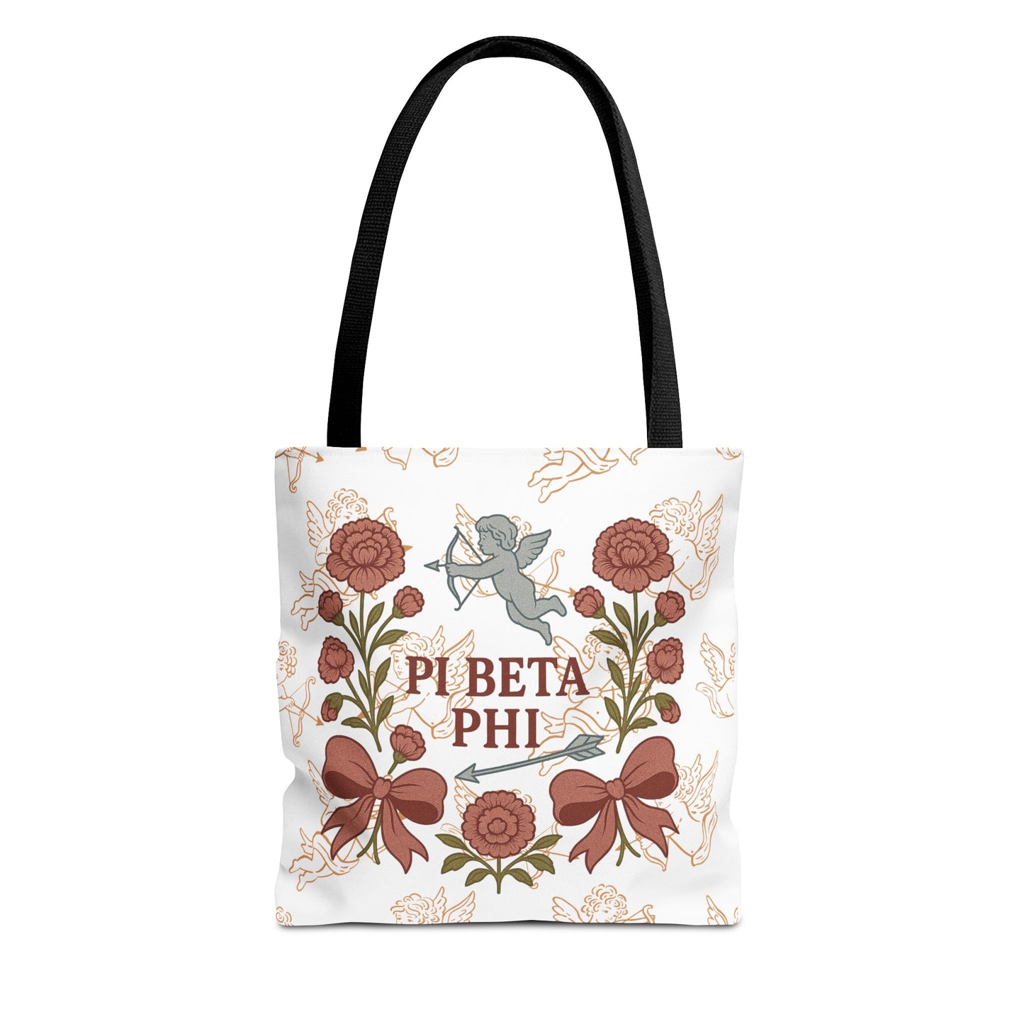 Floral Pi Phi Sorority Tote Bag