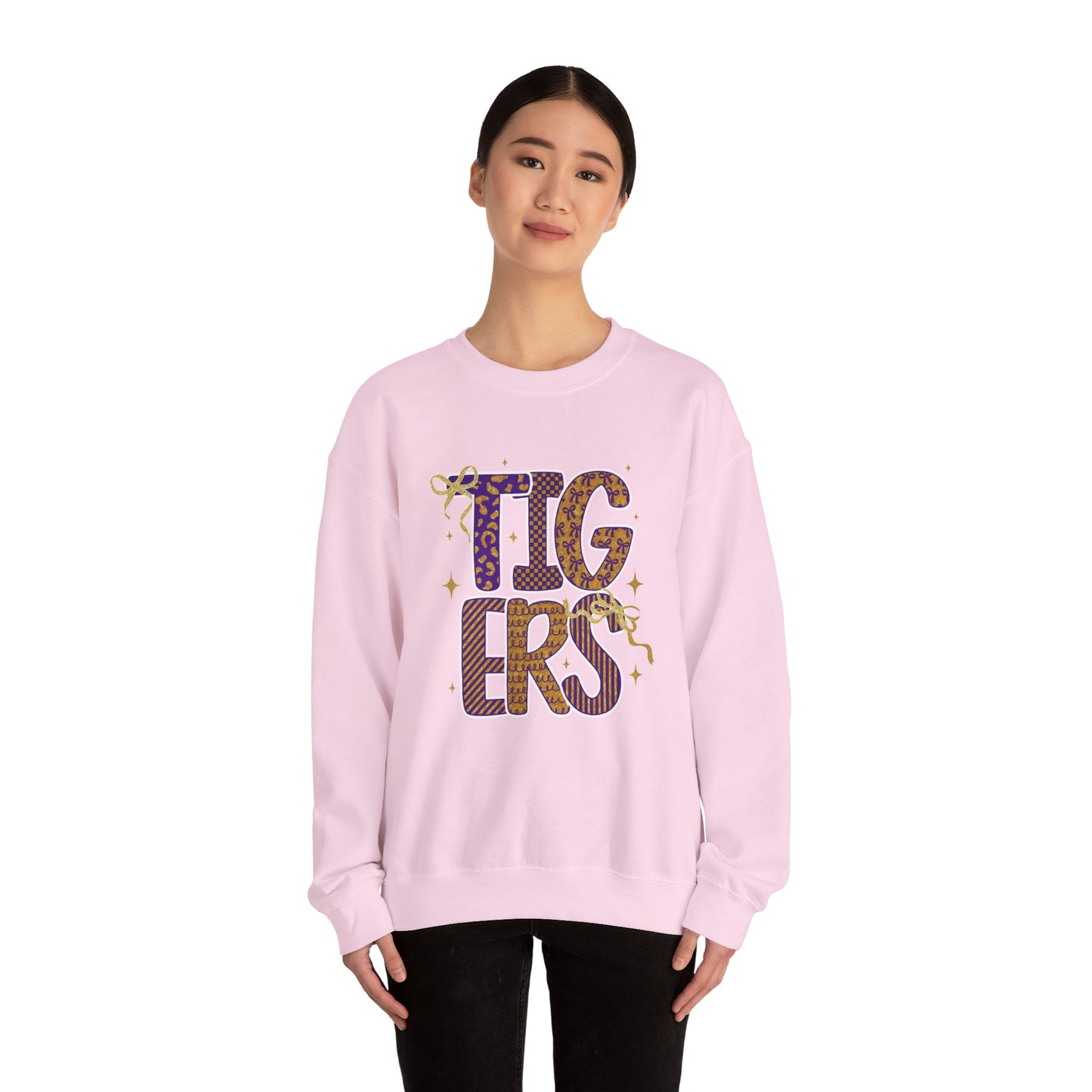 Cheerful Tigers Unisex Sweatshirt - Cozy Gift for Animal Lovers, Fun Streetwear, Birthday Apparel, School Spirit, Casual Outfit