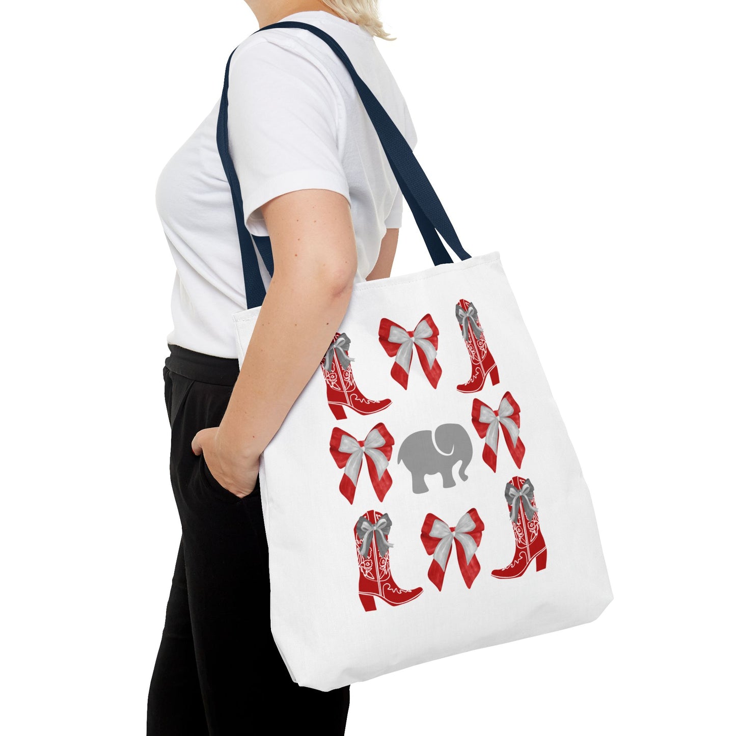 bama game day tote bag, tuscaloosa alabama gift, graduation gift, UA alumni, roll tide, rtr gift, bama fan gift, crimson tide gift, college student gift