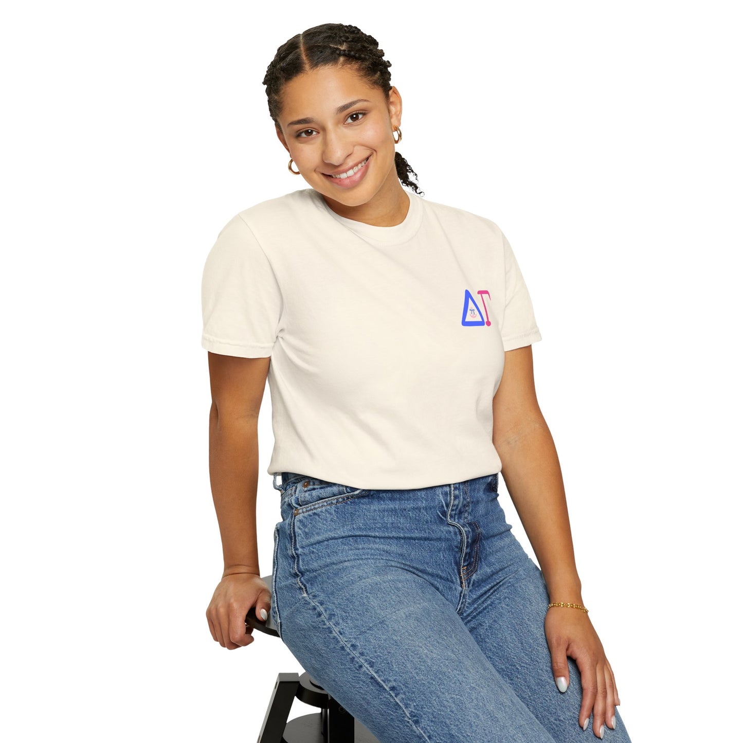 Delta Gamma Unisex Garment-Dyed T-Shirt, Sorority Pride Shirt, Nautical Design Tee, Perfect for Recruitment and Celebrations, Gift Idea