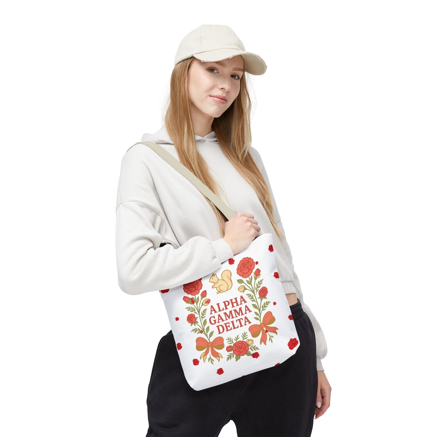 Floral Tote Bag | Alpha Gamma Delta Collection | Perfect for Sorority Events & Graduates