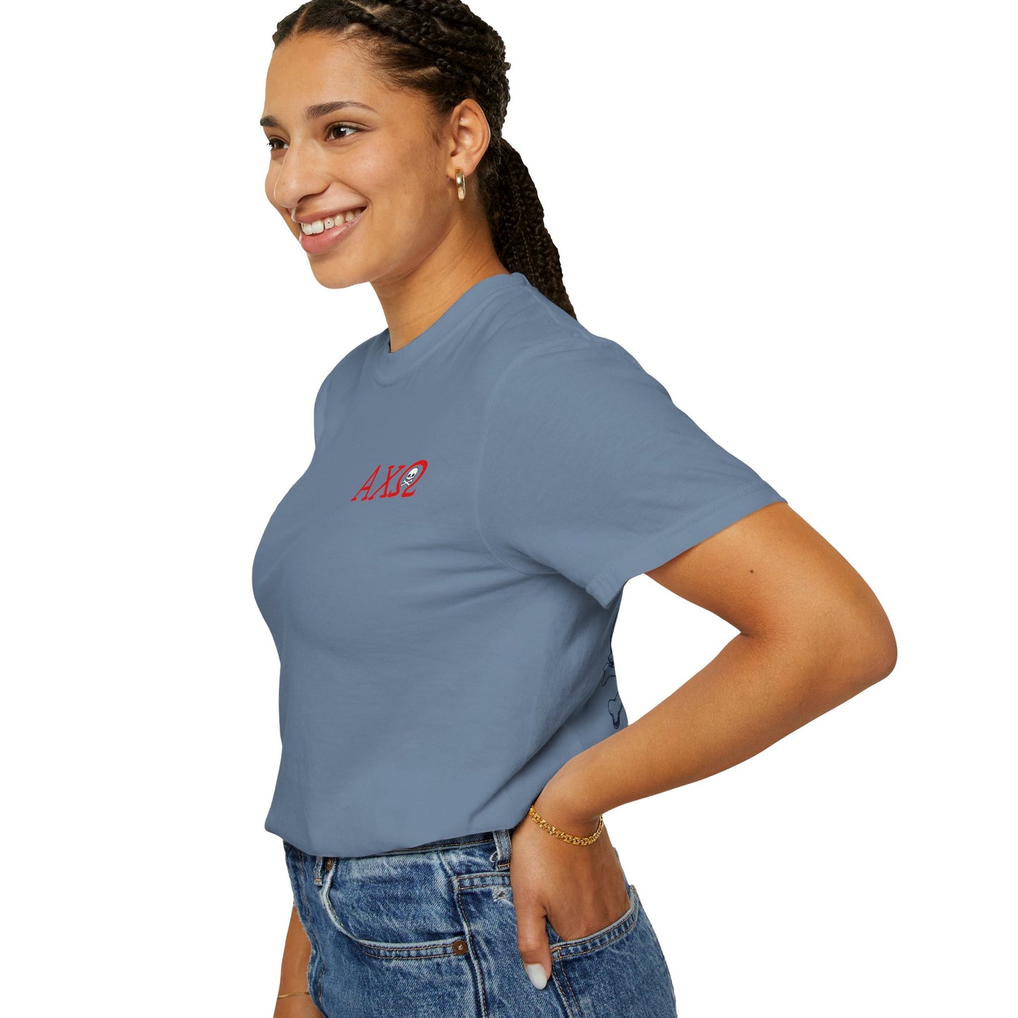 Alpha Chi Omega Garment-Dyed T-shirt, Unisex College Apparel, Sorority Shirt, Graduation Gift, Vintage Style Tee