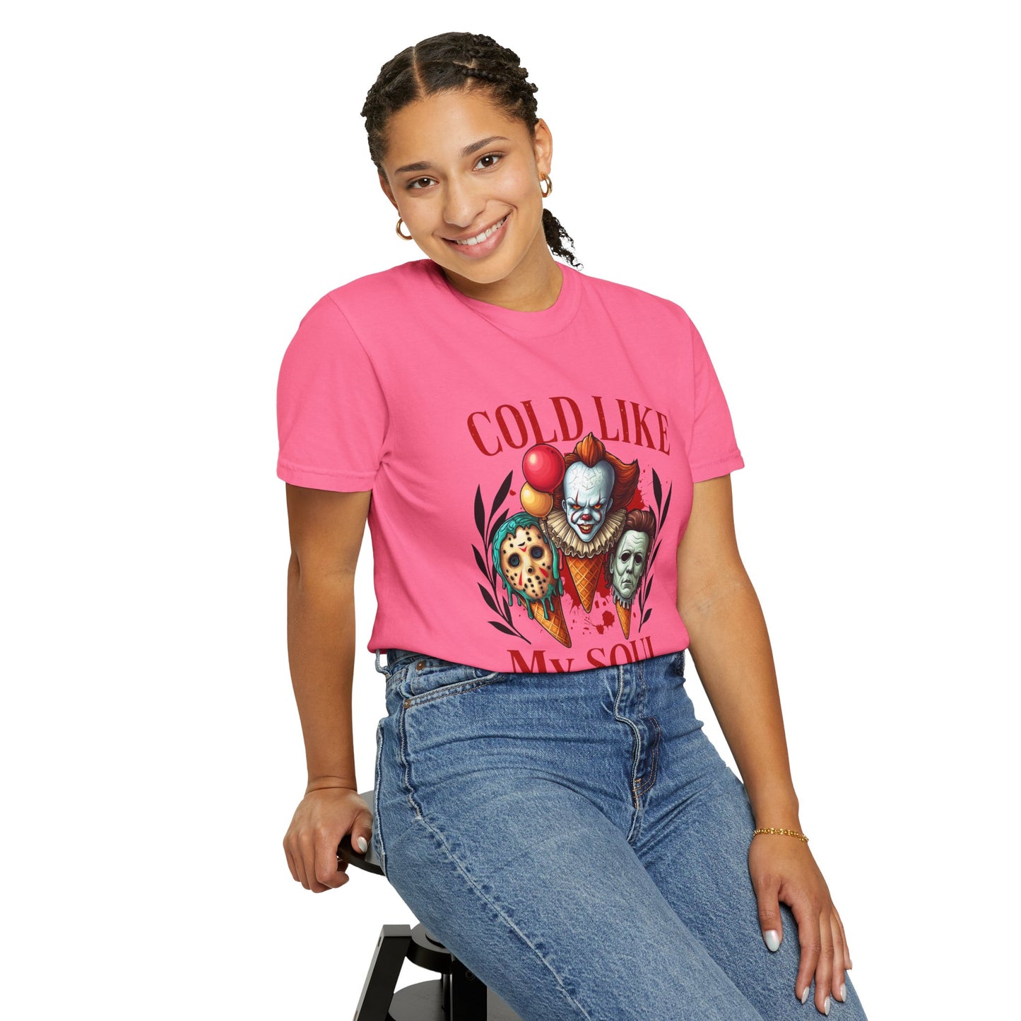Chilling Soul T-Shirt, Vintage Horror Tee, Unisex Graphic Shirt, Ice Cream Lovers Gift, Fun Movie Merch