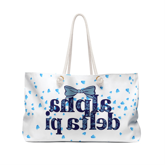 Alpha Delta Pi Weekender Bag | Stylish Tote for Sorority Sisters, Travel, Gym, Beach, Gifts