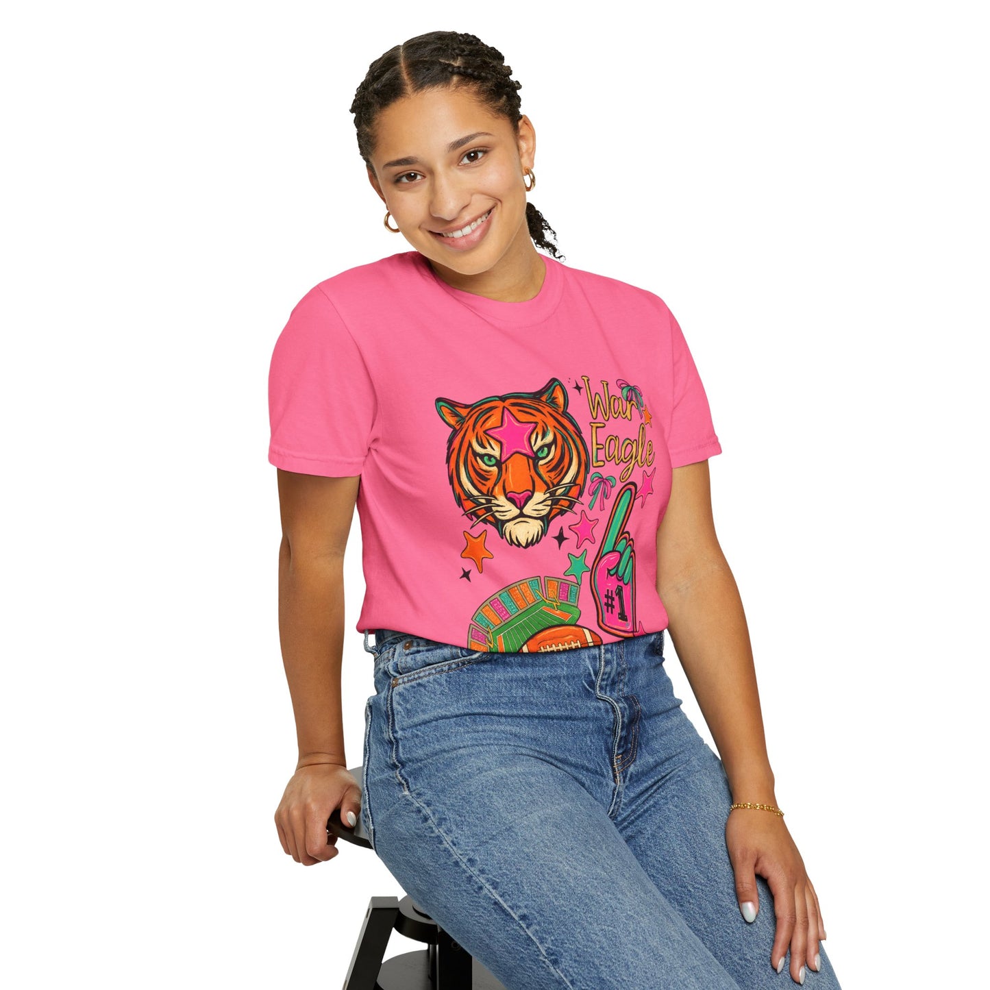 Vintage Preppy Tiger Football Game Day Unisex T-shirt