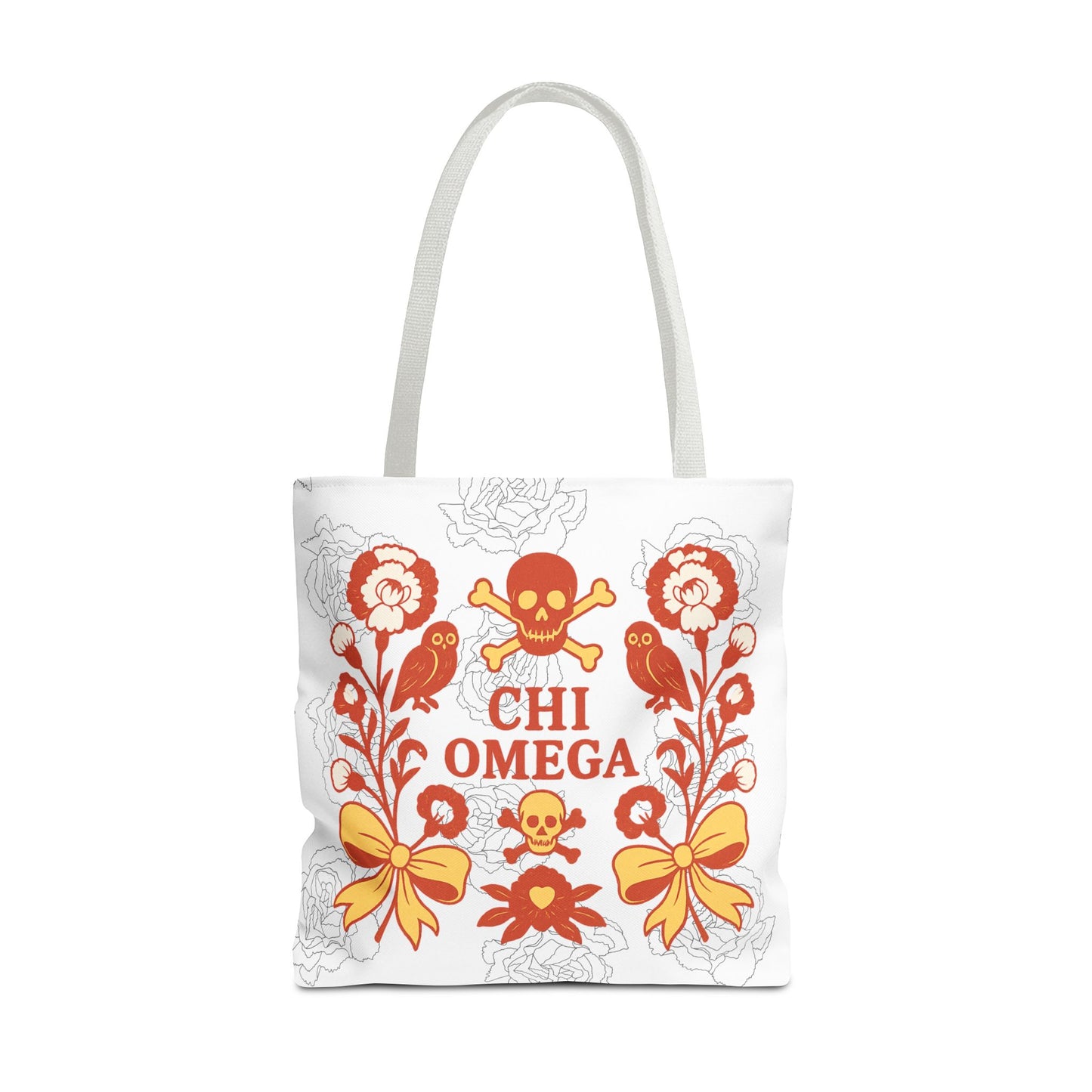 Chi Omega Floral Tote Bag