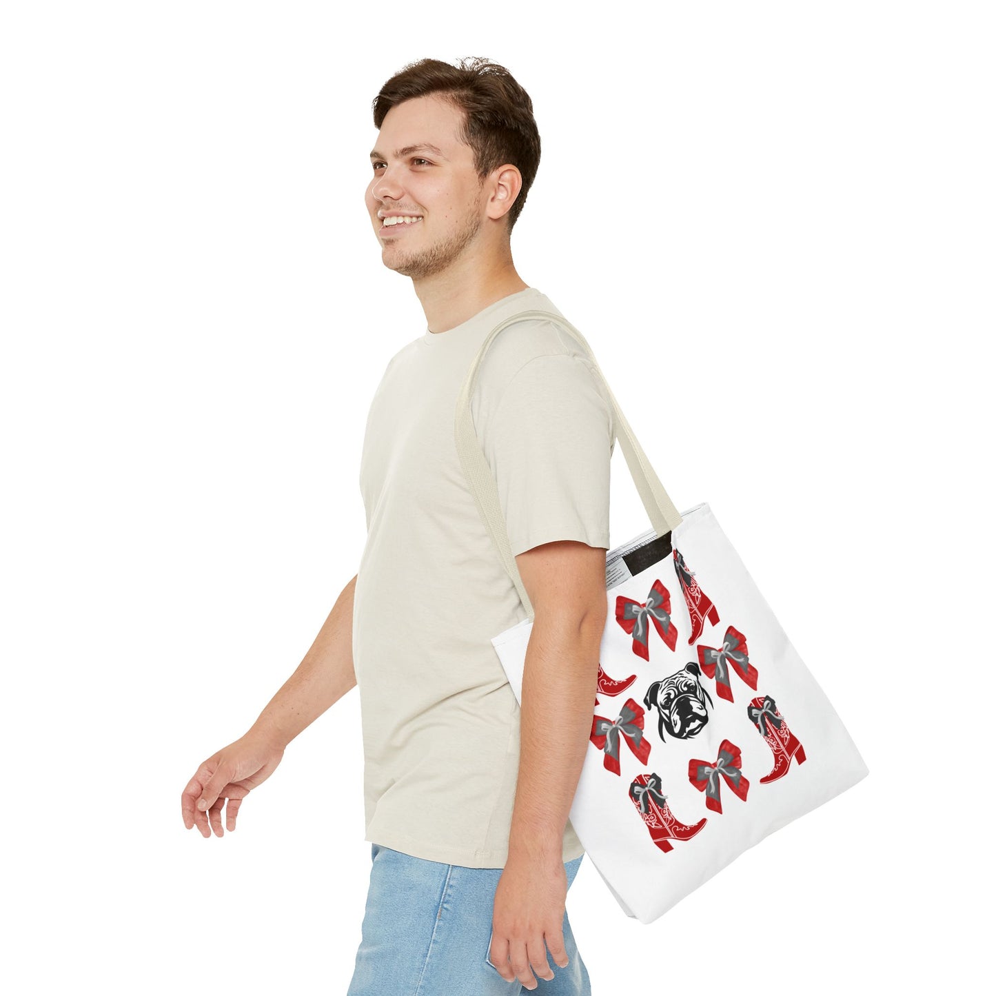 UGA Bulldogs Coquette Bow Tote Bag