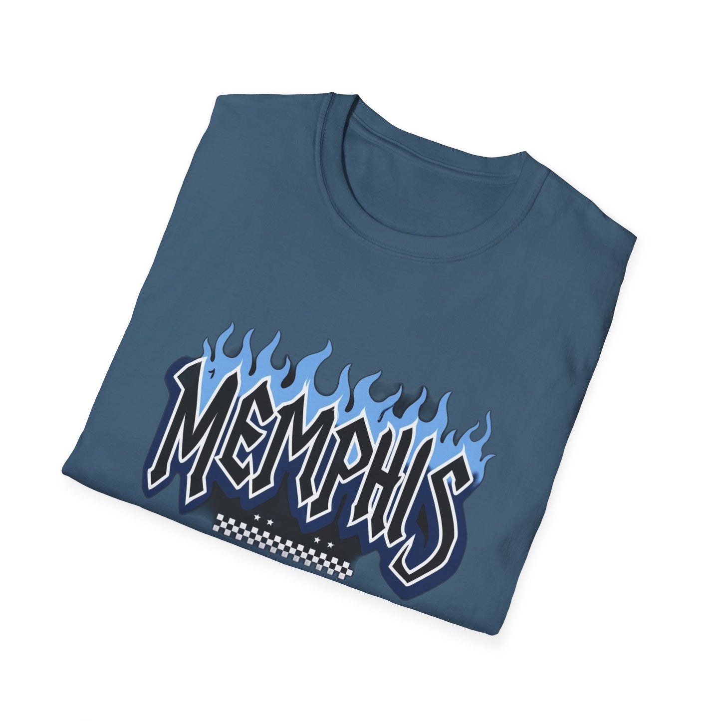 Memphis Flame Graphic T-Shirt, Unisex Tee, Casual Wear, Gift for Music Lovers, Summer Fashion, Graphic Design Shirt