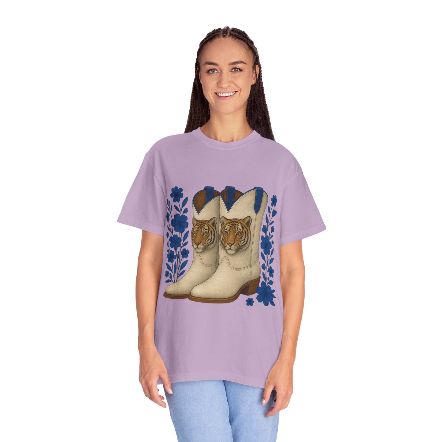 Graphic T-Shirt - Cowboy Boots & Tigress, Unisex Tee, Vintage Country Style-Memphis Tiger Fan