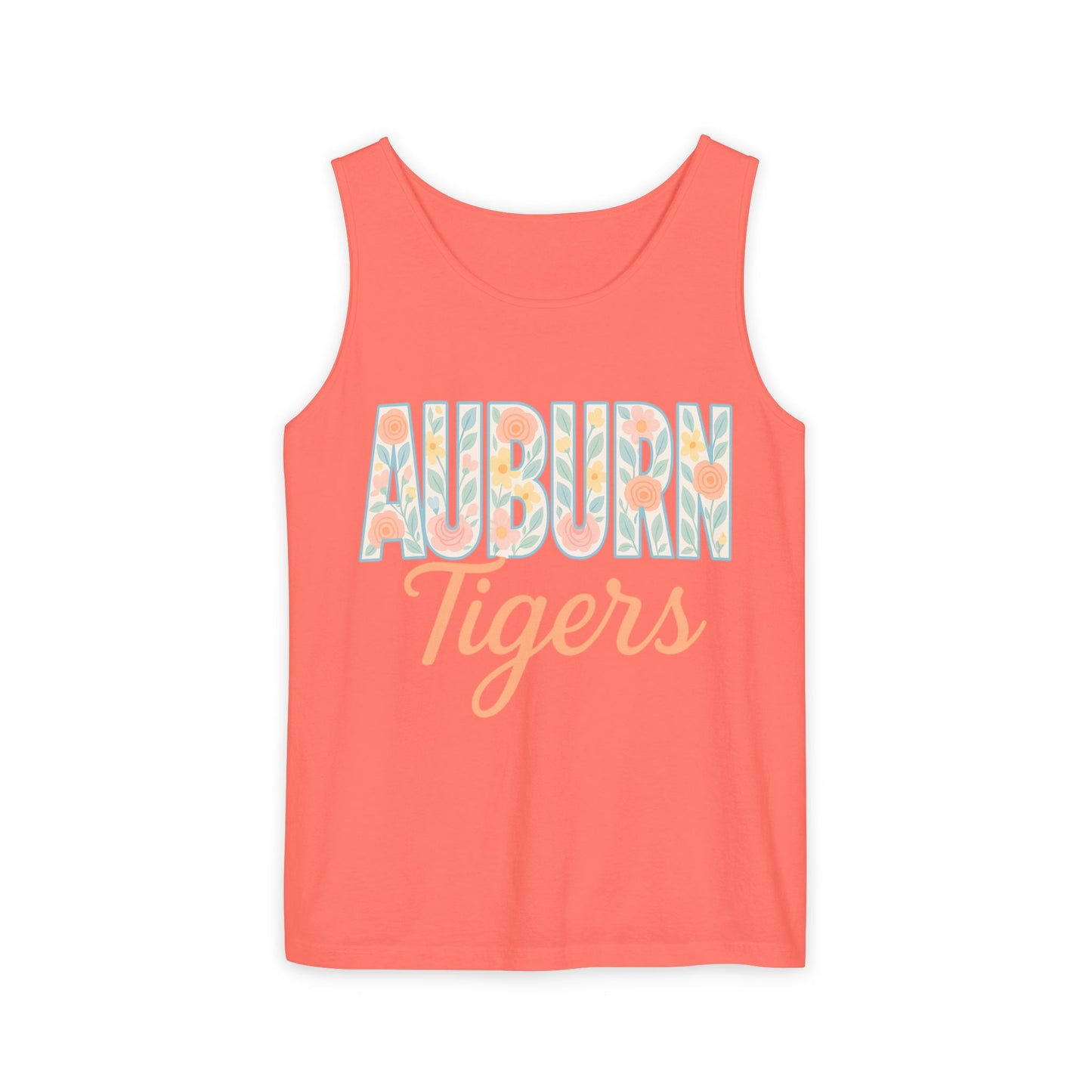 Auburn Tigers Garment-Dyed Tank Top, Summer Fashion, Sports Apparel, College Gear, Gifts for Students, Comfort Colors