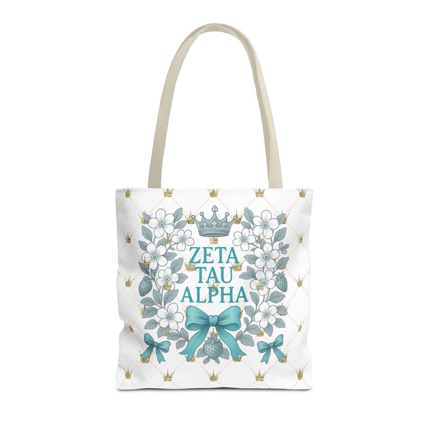 Zeta Tau Alpha Tote Bag | Sorority Bags, Floral Design, Gift for Sisters, Campus Essentials, Personalized Tote