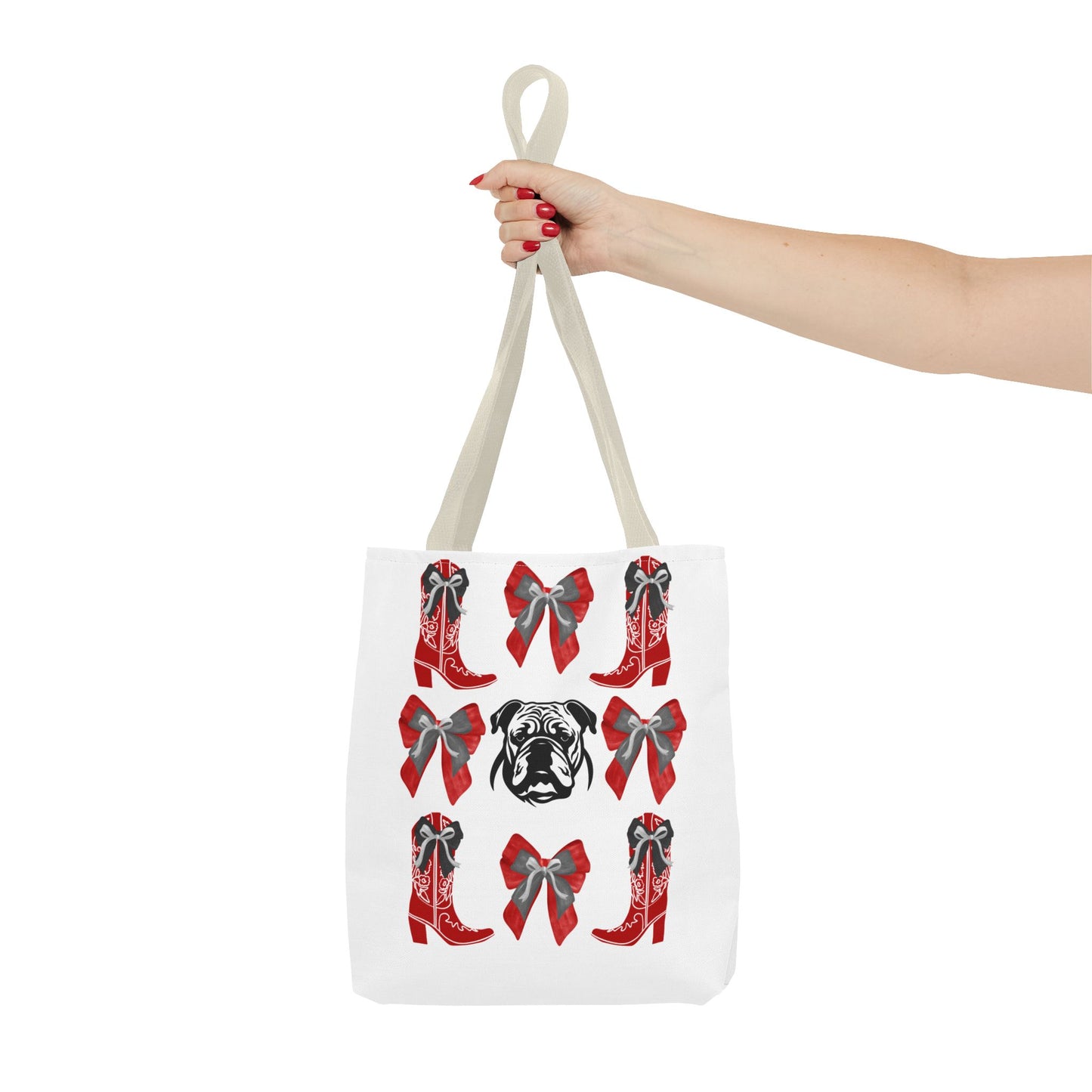 UGA Bulldogs Coquette Bow Tote Bag