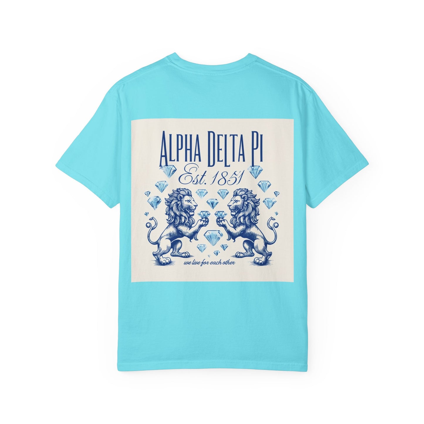 Alpha Delta Pi T-Shirt, Sorority Shirt, College Apparel, Greek Life Gift, Unisex Garment-Dyed Tee