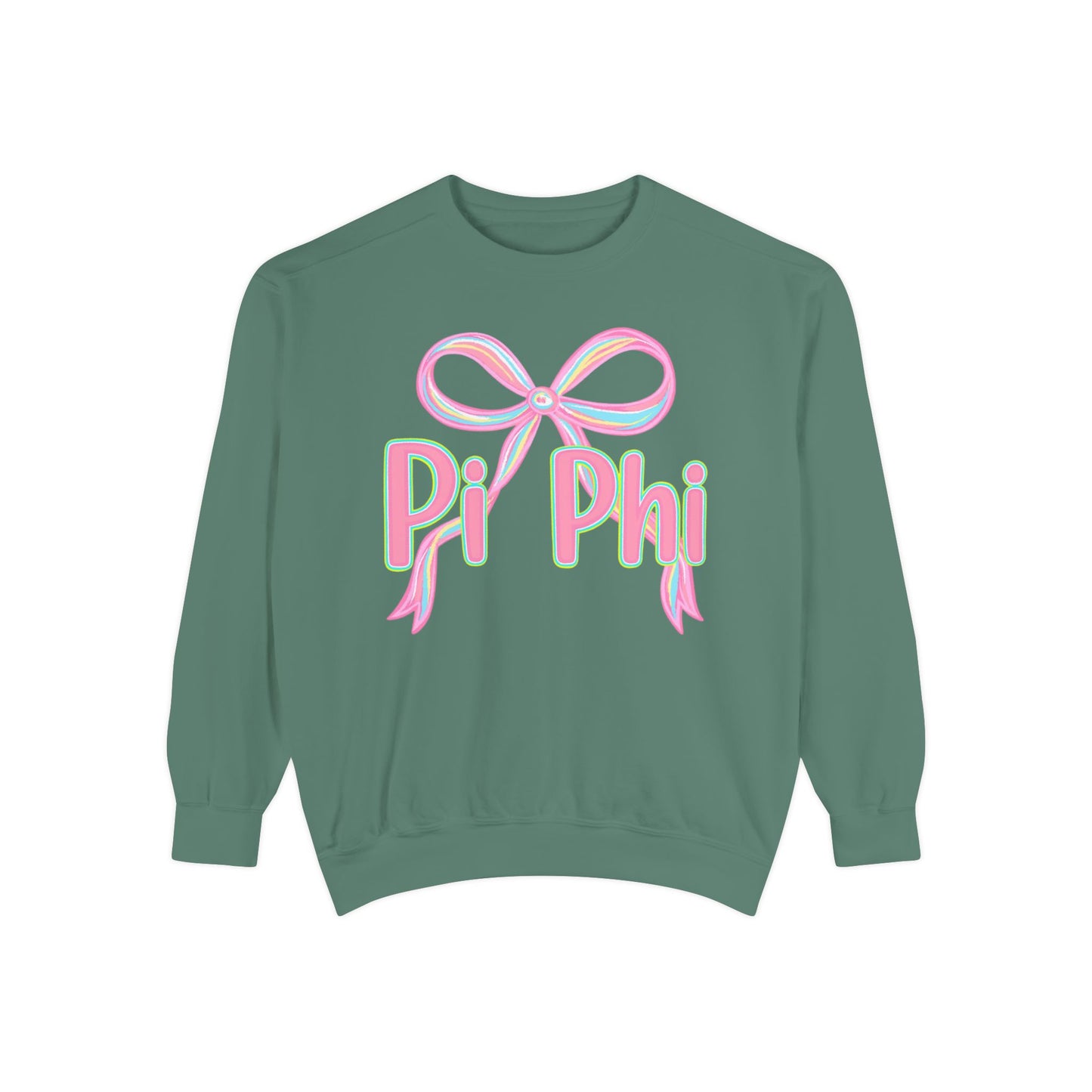 PiPhi Bow Unisex Sweatshirt, Cute Sorority Apparel, Comfortable Sweatshirt, Gift for Sorority Sisters, Soft Fashion Essentials