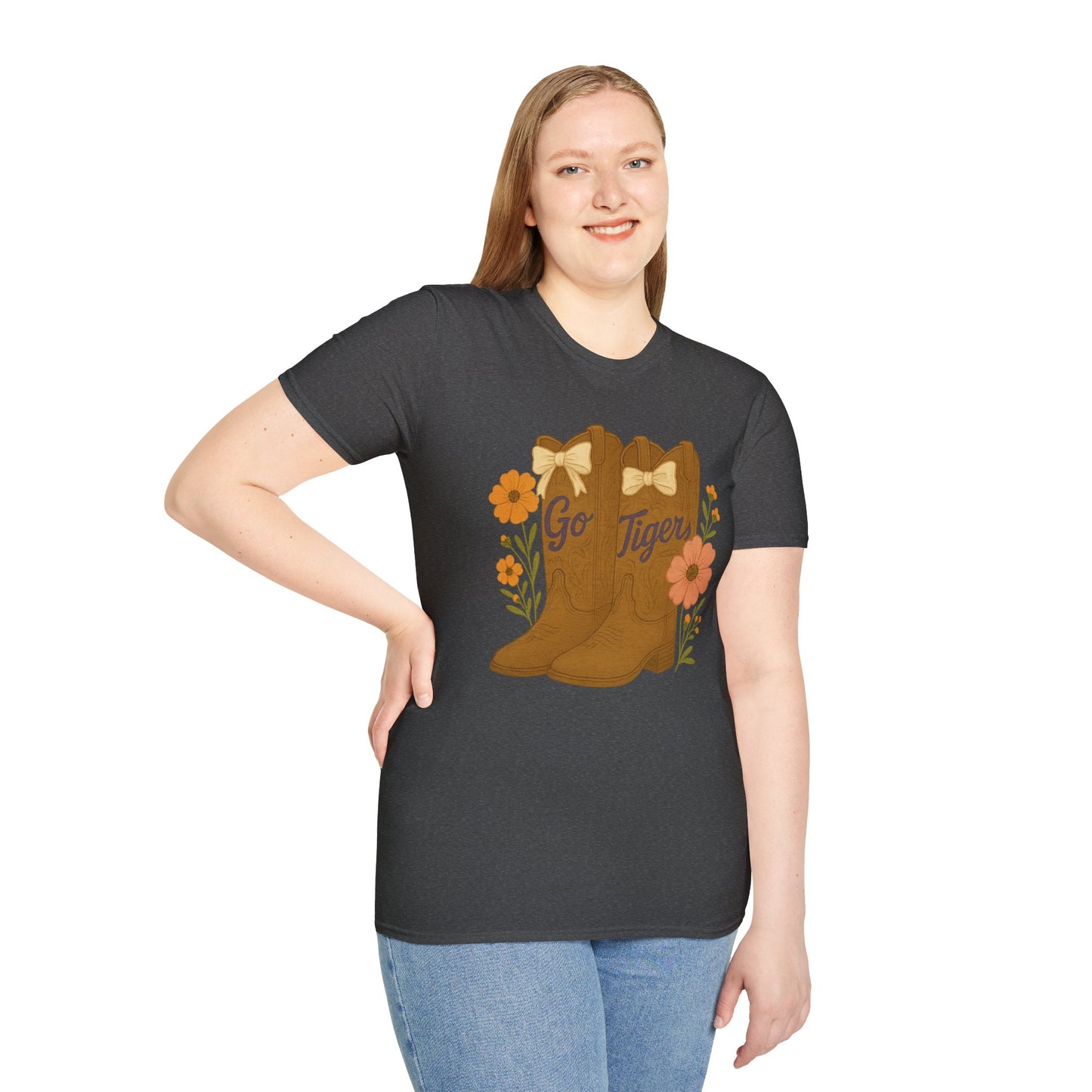 SC Tigers Country Boots Unisex T-Shirt | Cute Southern Style Tee, Go Tiger Shirt, Perfect for Game Day, Clemson Game Day, Graduation Gift, College Student Gift