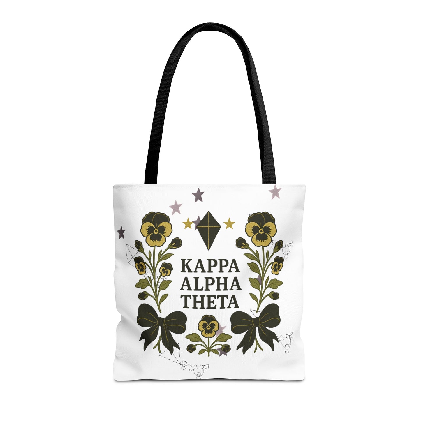 Floral Sorority Tote Bag | Kappa Alpha Theta, Eco-Friendly Bag, Gift for Sisters, College Accessory, Summer Outing Bag