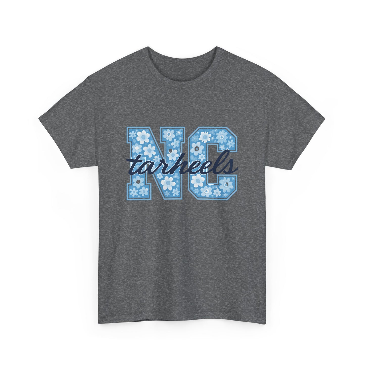 North Carolina Tarheels Unisex Heavy Cotton Tee, College Spirit Wear, Men's and Women's Casual T-Shirt, School Pride Apparel, Gift for Fans