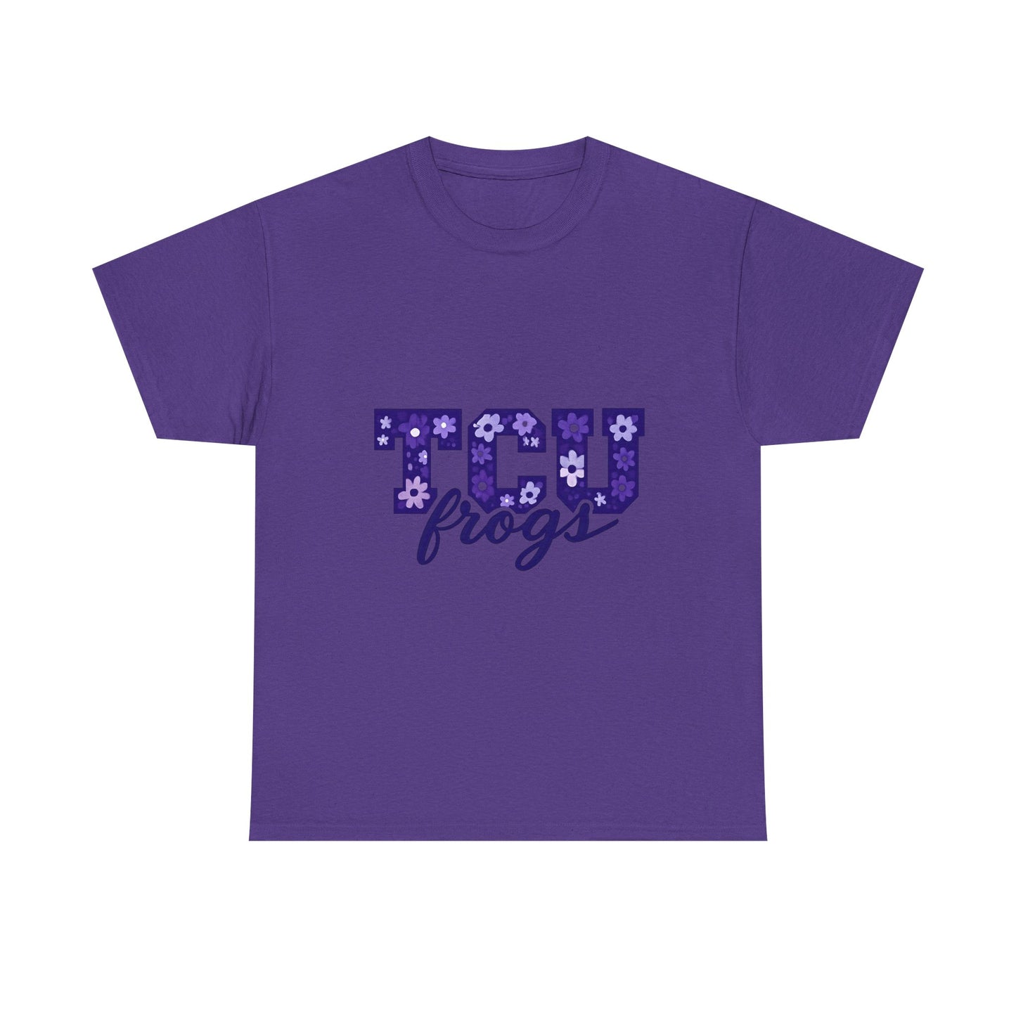 TCU Frogs Unisex Heavy Cotton Tee - College Shirt, Student Apparel, Casual Wear, Graduation Gift, Sports Fan Tee