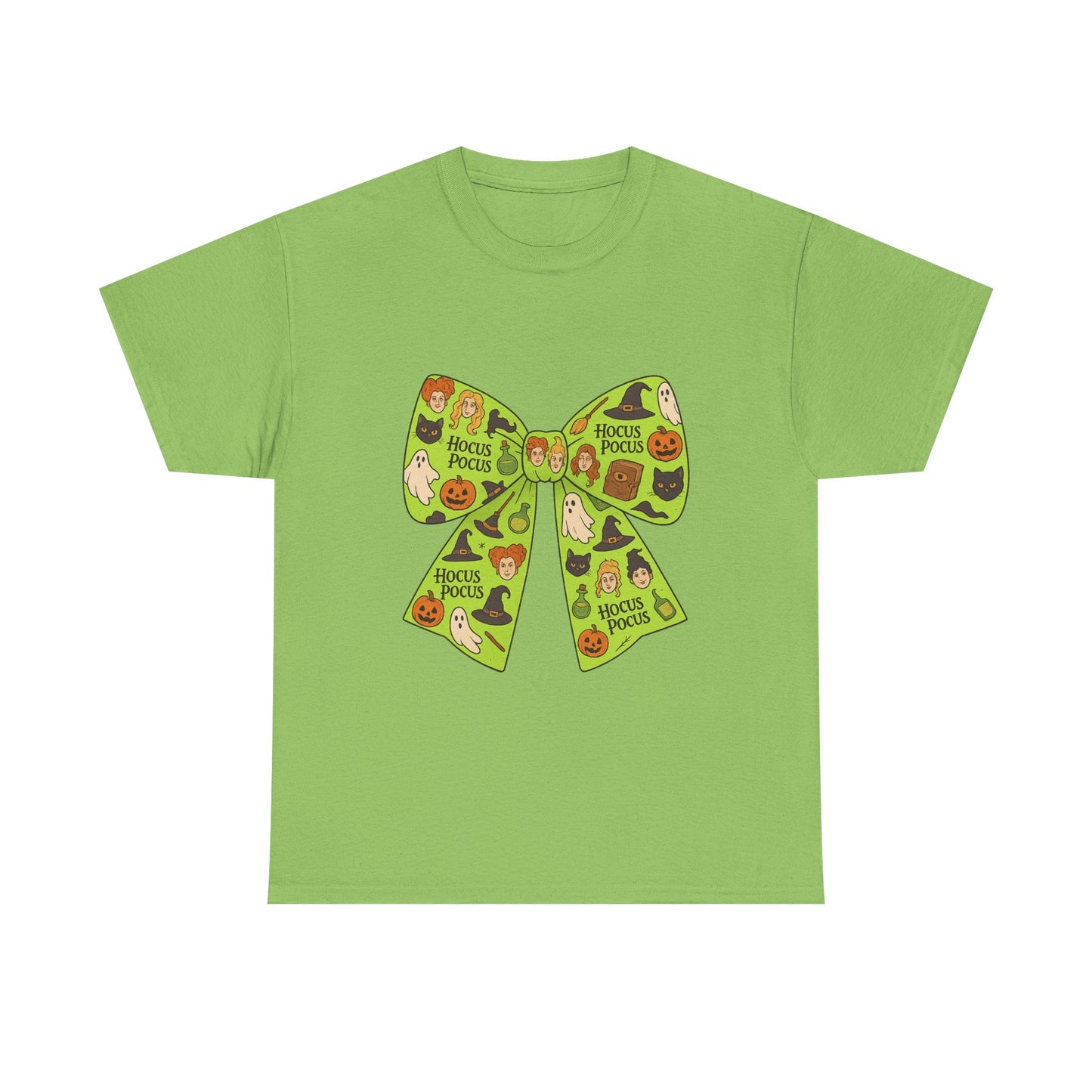 Halloween Graphic Tee, Spooky Season Unisex Shirt, Hocus Pocus Bow Tee, Autumn Style Shirt, Trick or Treat Apparel