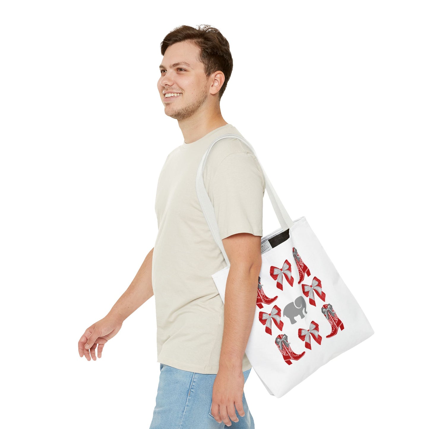 bama game day tote bag, tuscaloosa alabama gift, graduation gift, UA alumni, roll tide, rtr gift, bama fan gift, crimson tide gift, college student gift