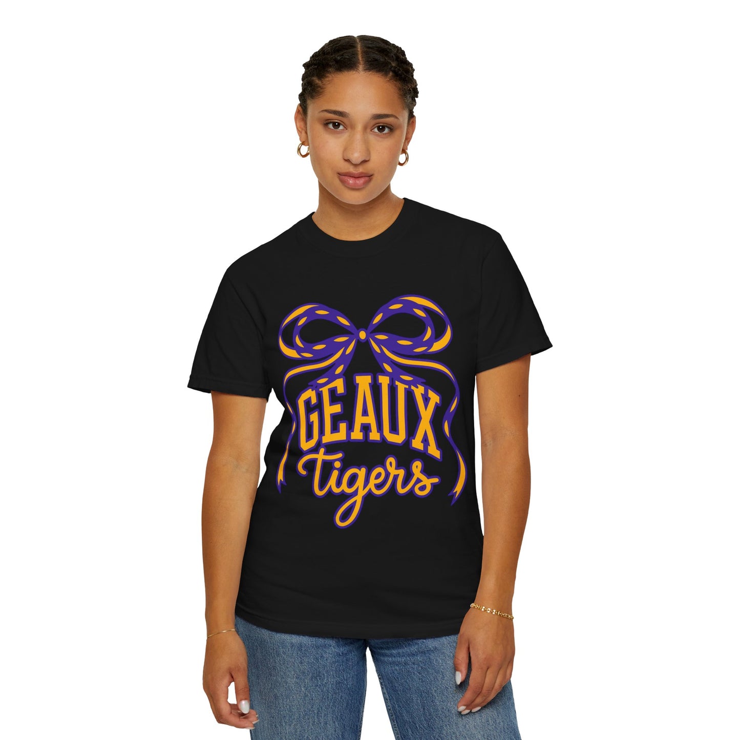 Géaux Tigers Garment-Dyed T-Shirt, Unisex Tee, LSU Spirit Wear, College Apparel, Game Day Outfit, Casual Style
