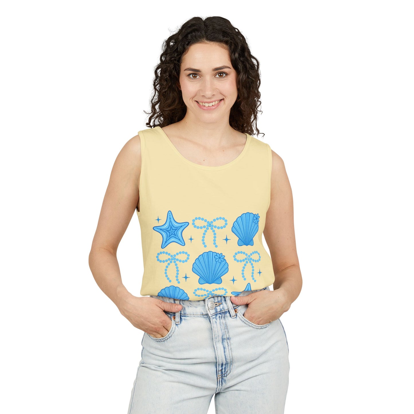 Pearls & Shells Comfort Colors Tank Top