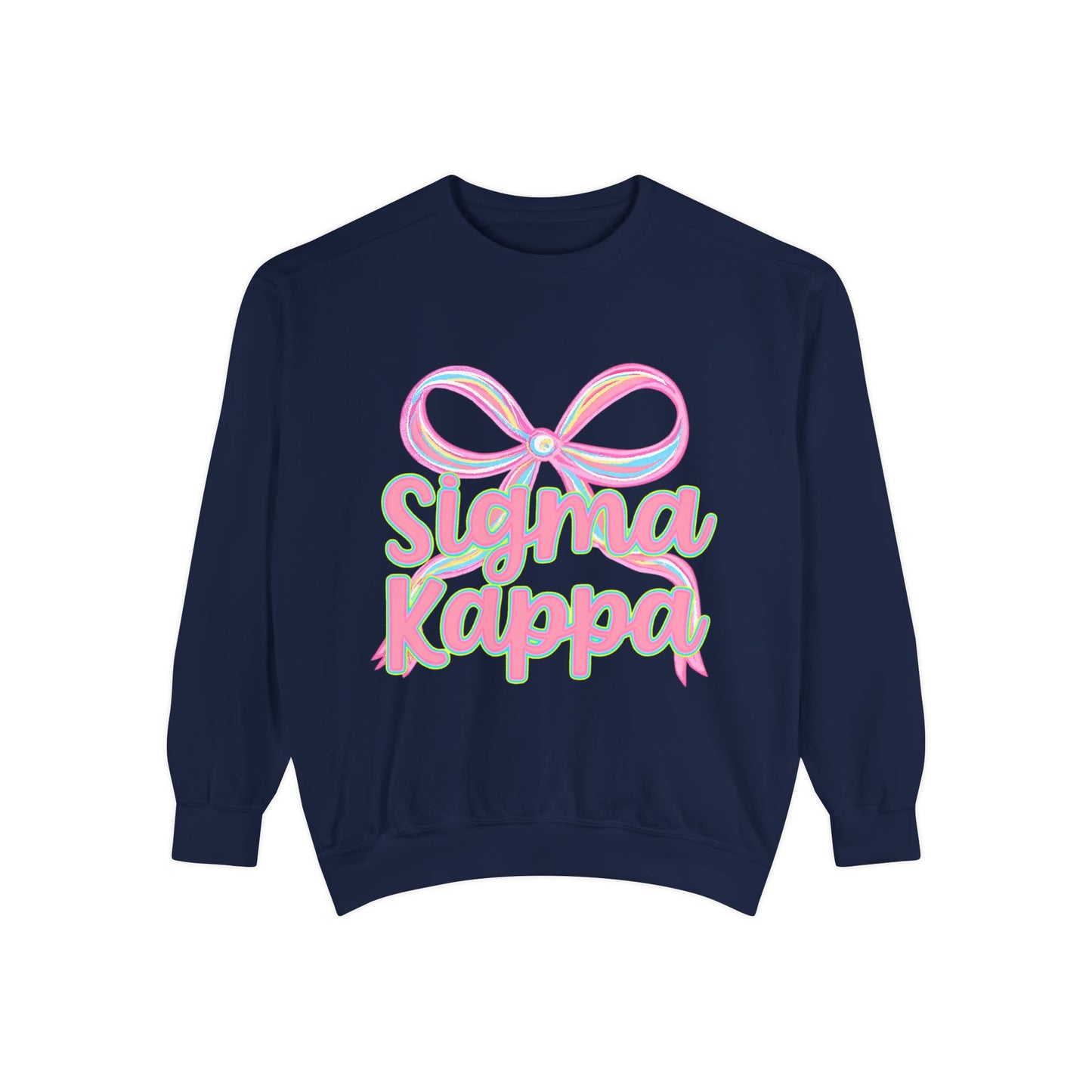 SigmaKappa Garment-Dyed Sweatshirt, Sorority Sweatshirt, College Apparel, Gift for Sorority Sisters, Cute Casual Wear