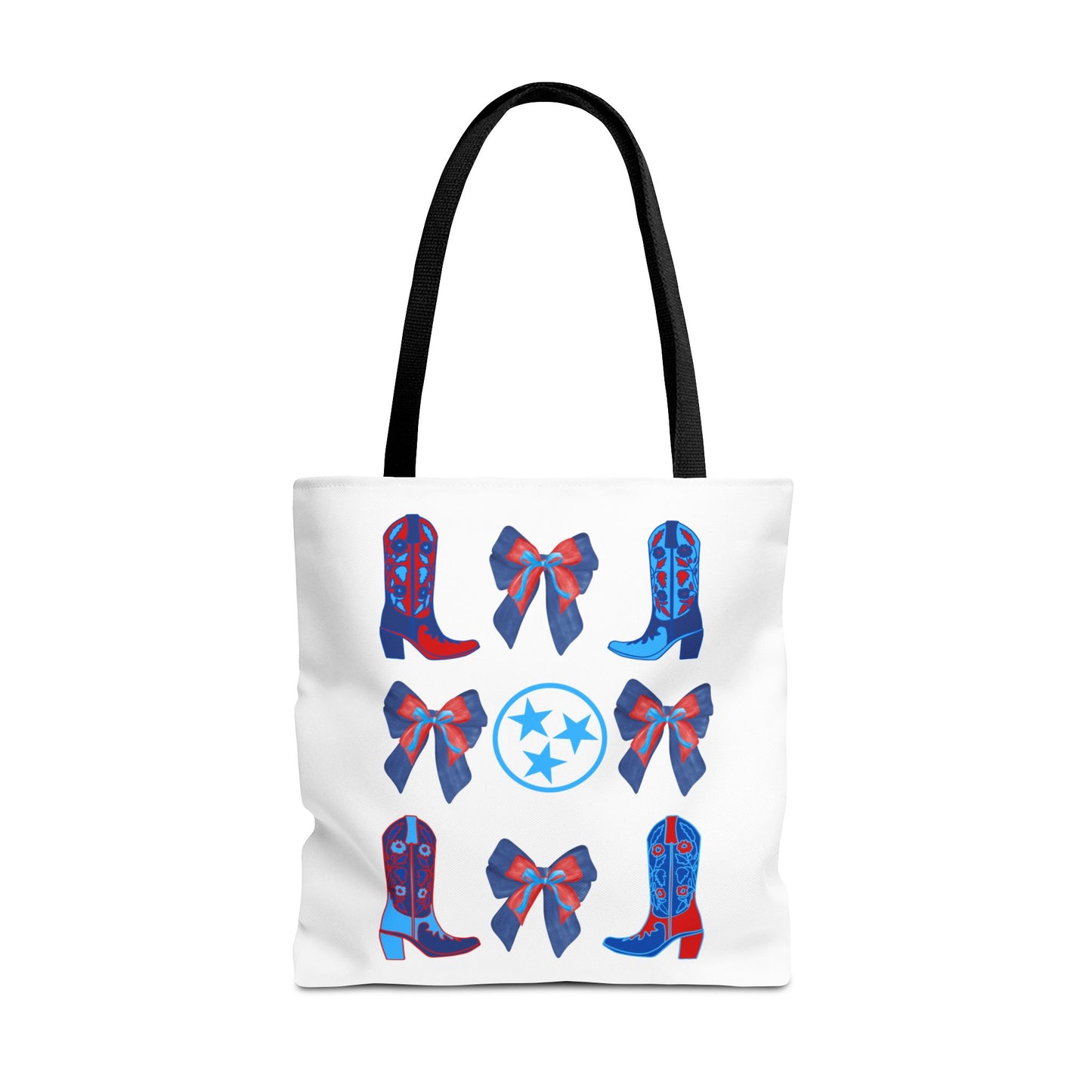 Tote Bag - Tennessee Titans Coquette Bow Design - Titan Up NFL Game Day Gift Nashville TN