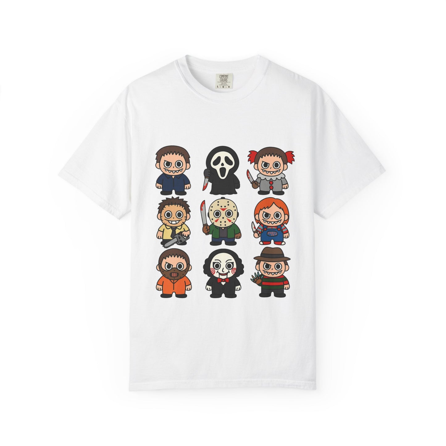 Pop Culture Horror Character T-Shirt, Unisex Tee, Halloween Tee, Horror Movie Merch, Funny Graphic Shirt, Gift for Horror Fans