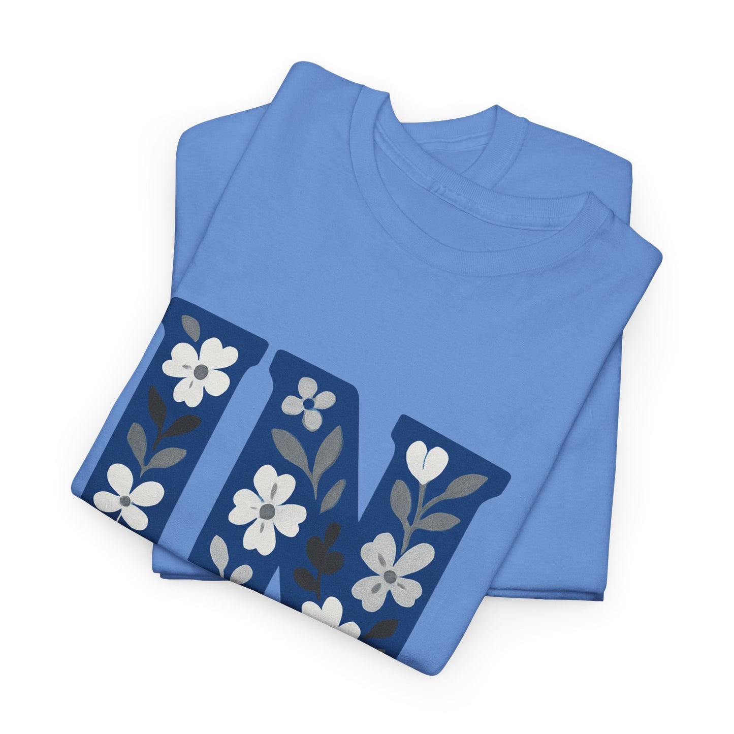 Floral Colts Tee | Unisex Heavy Cotton Tee for Sports Fans, Indiana Pride