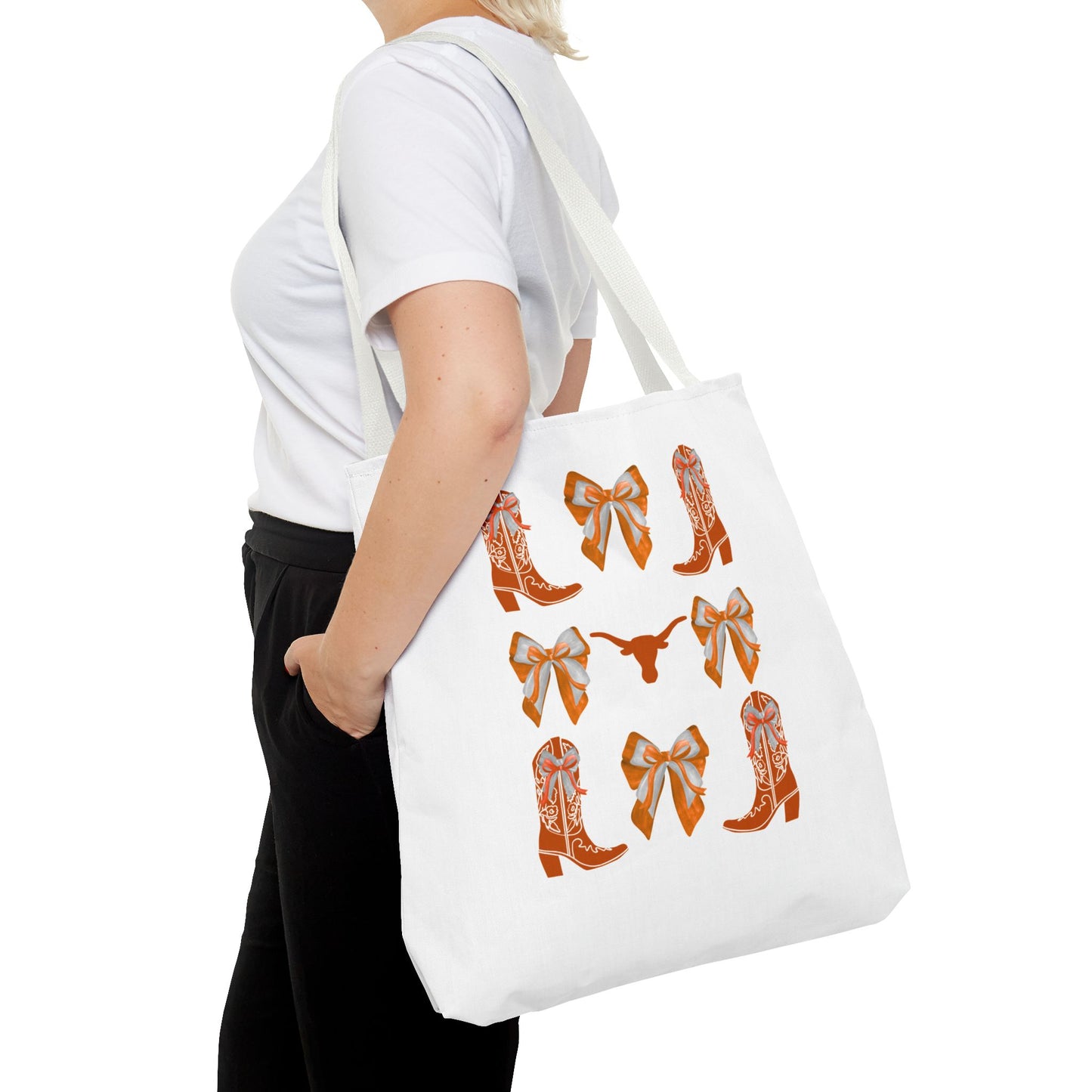 Tx longhorns Stylish Western Tote Bag, Cowgirl Style Accessories, Everyday Use, Gift for Rodeo Fans, hook em horns, texas game day, tx fan gift, graduation gift, texas alumni