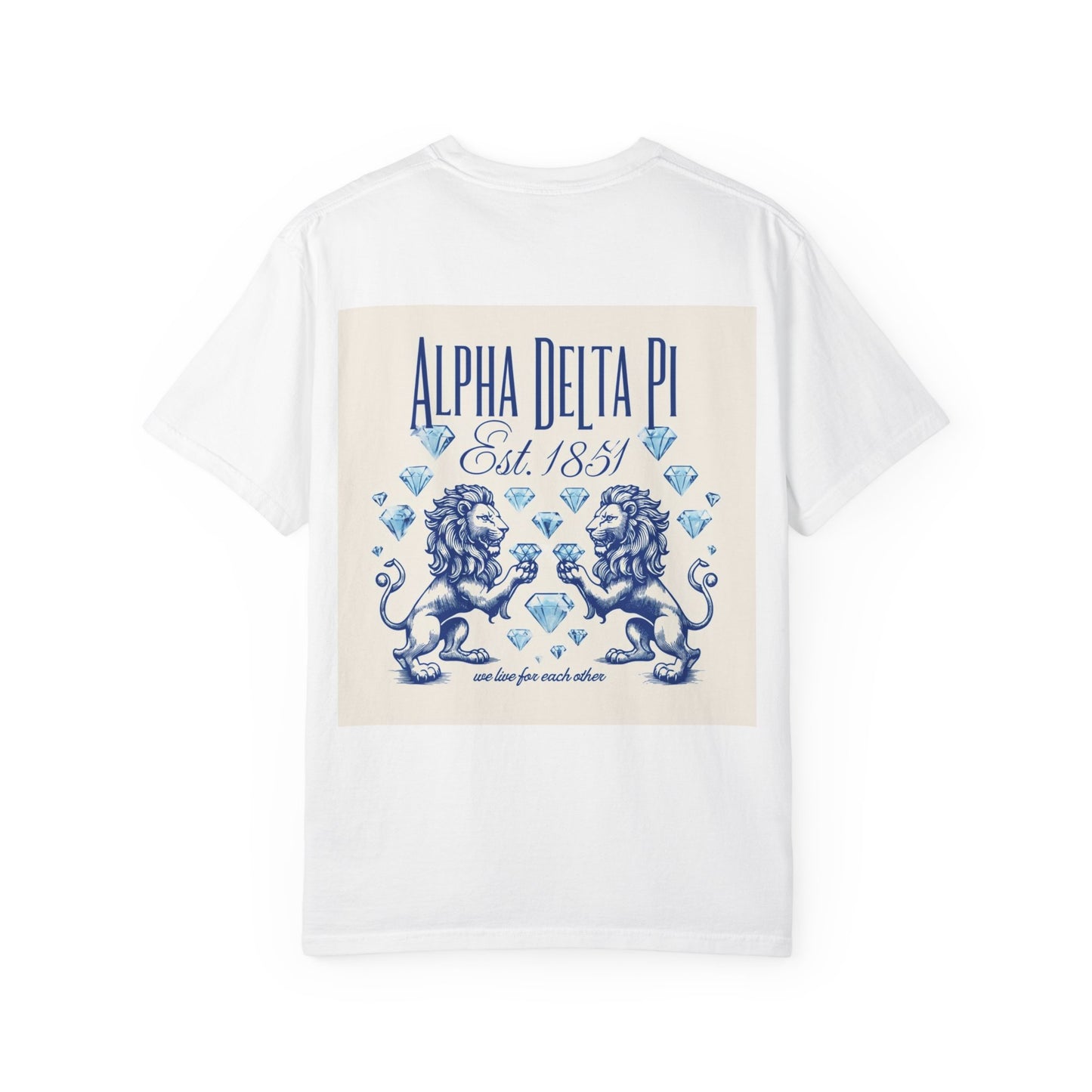 Alpha Delta Pi T-Shirt, Sorority Shirt, College Apparel, Greek Life Gift, Unisex Garment-Dyed Tee