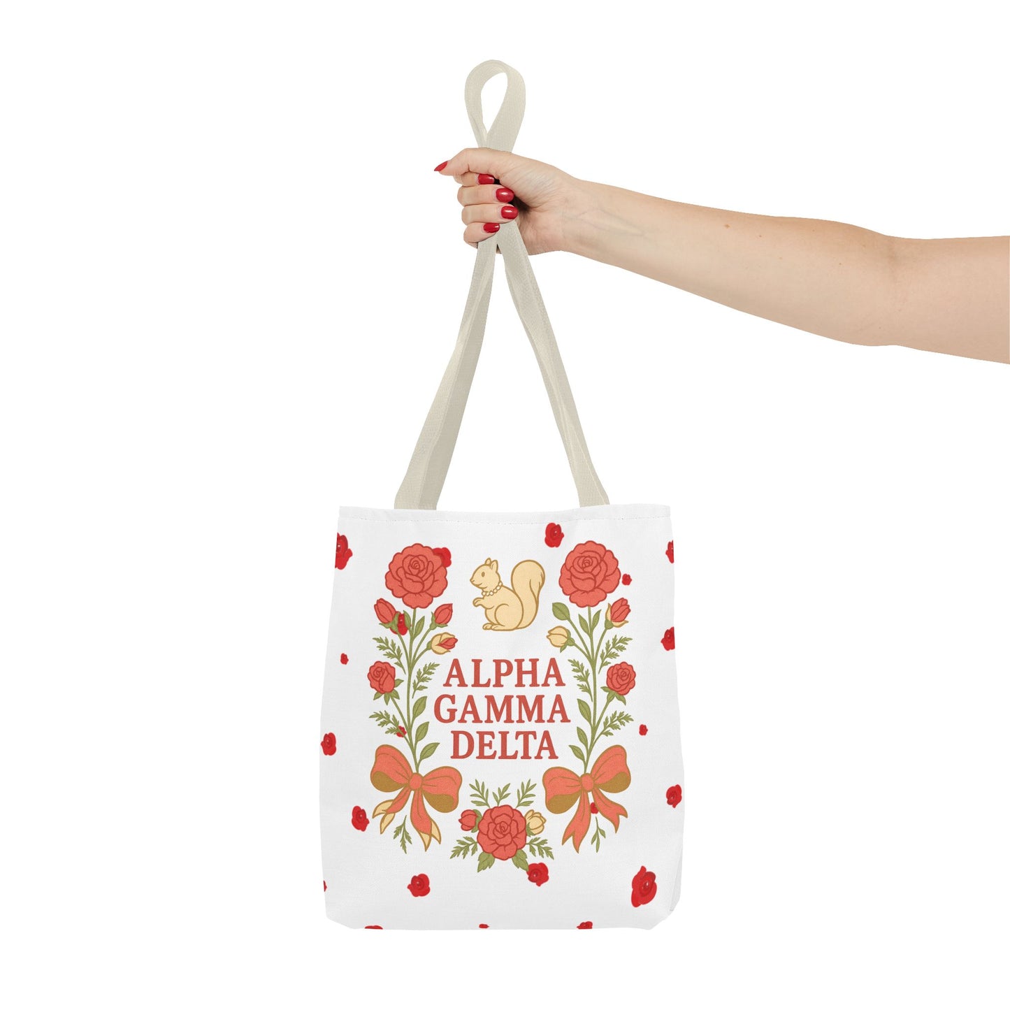 Floral Tote Bag | Alpha Gamma Delta Collection | Perfect for Sorority Events & Graduates