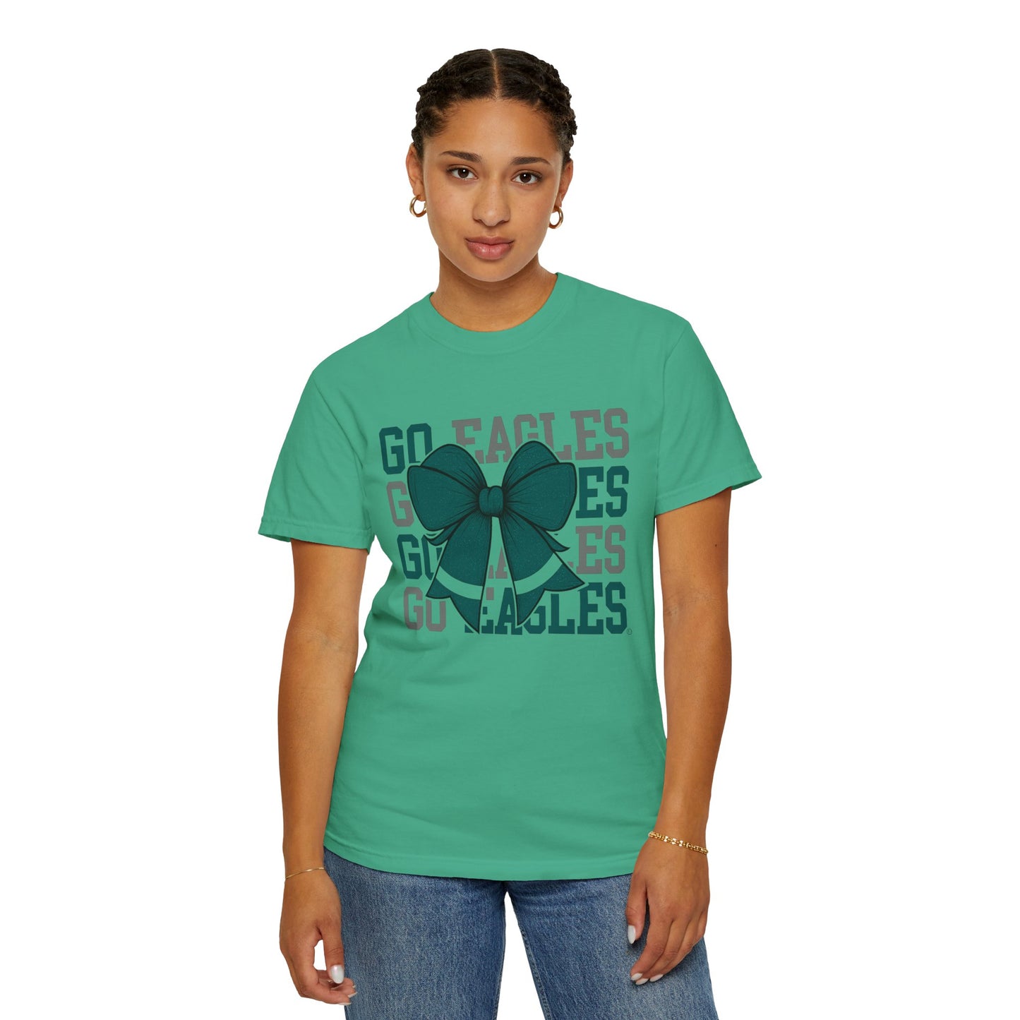 Cheerful Eagles T-Shirt, Unisex Sports Tee, Game Day Shirt, Football Fan Apparel, Gift for Sports Lovers
