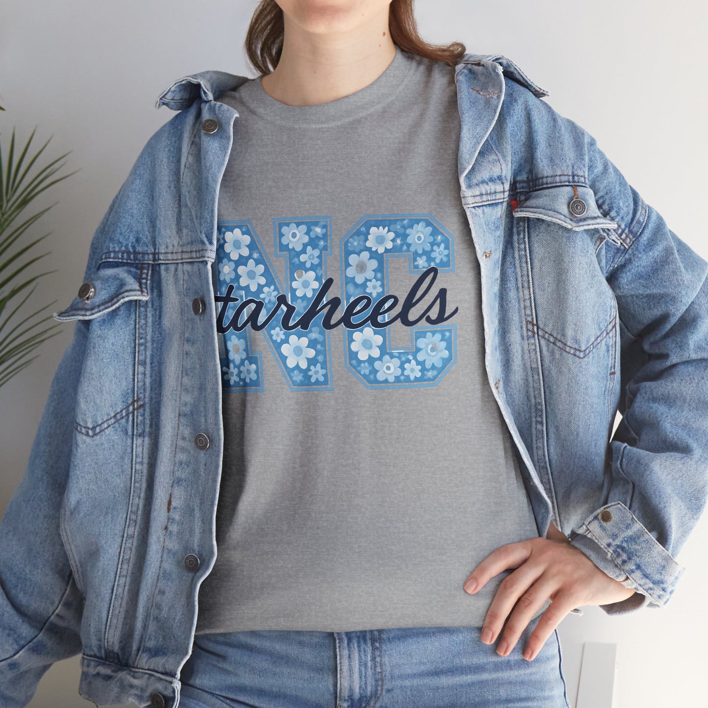 North Carolina Tarheels Unisex Heavy Cotton Tee, College Spirit Wear, Men's and Women's Casual T-Shirt, School Pride Apparel, Gift for Fans