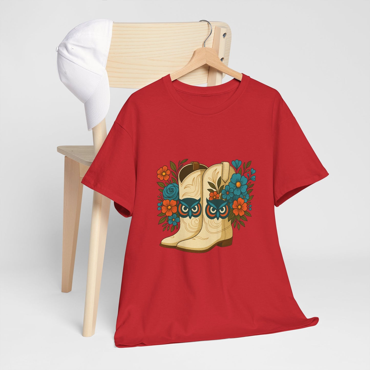 Floral Cowboy Boots Tee, Perfect for Country Music Lovers, Western Style Gift, Casual Outfit, Boho Fashion, Farmhouse Decor