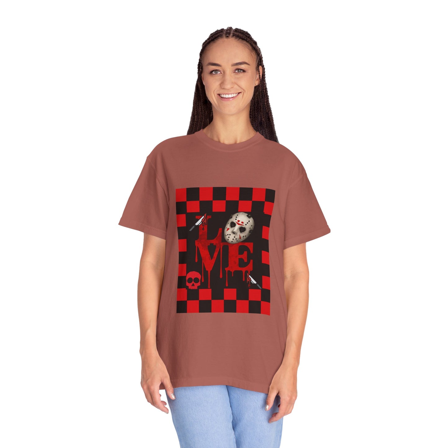 Scary Movie Mask Love Print T-Shirt
