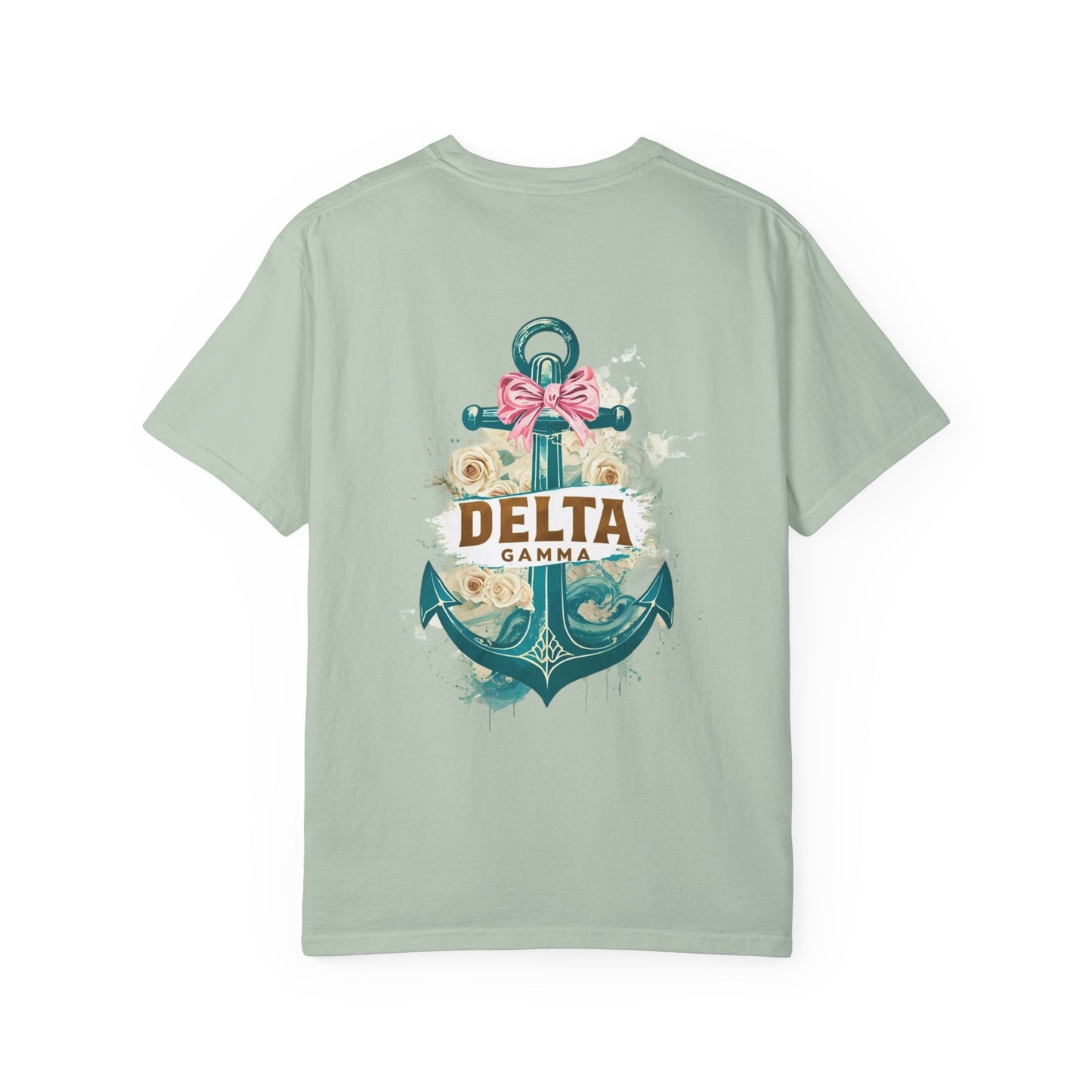 Delta Gamma Unisex Garment-Dyed T-Shirt, Sorority Pride Shirt, Nautical Design Tee, Perfect for Recruitment and Celebrations, Gift Idea