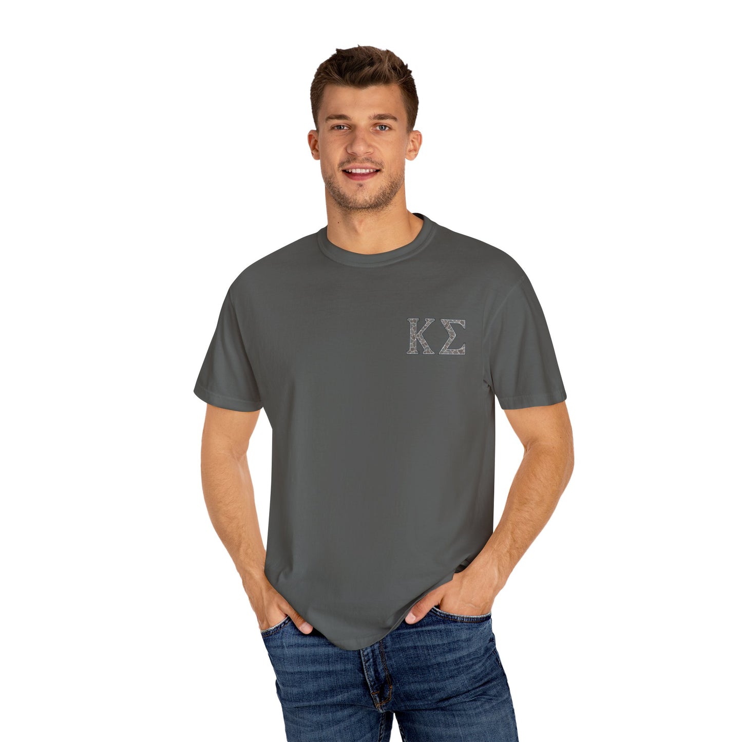 Kappa Sigma Garment-Dyed Unisex T-Shirt, Casual Wear, Greek Life Apparel, College Student Gift, Comfy Streetwear