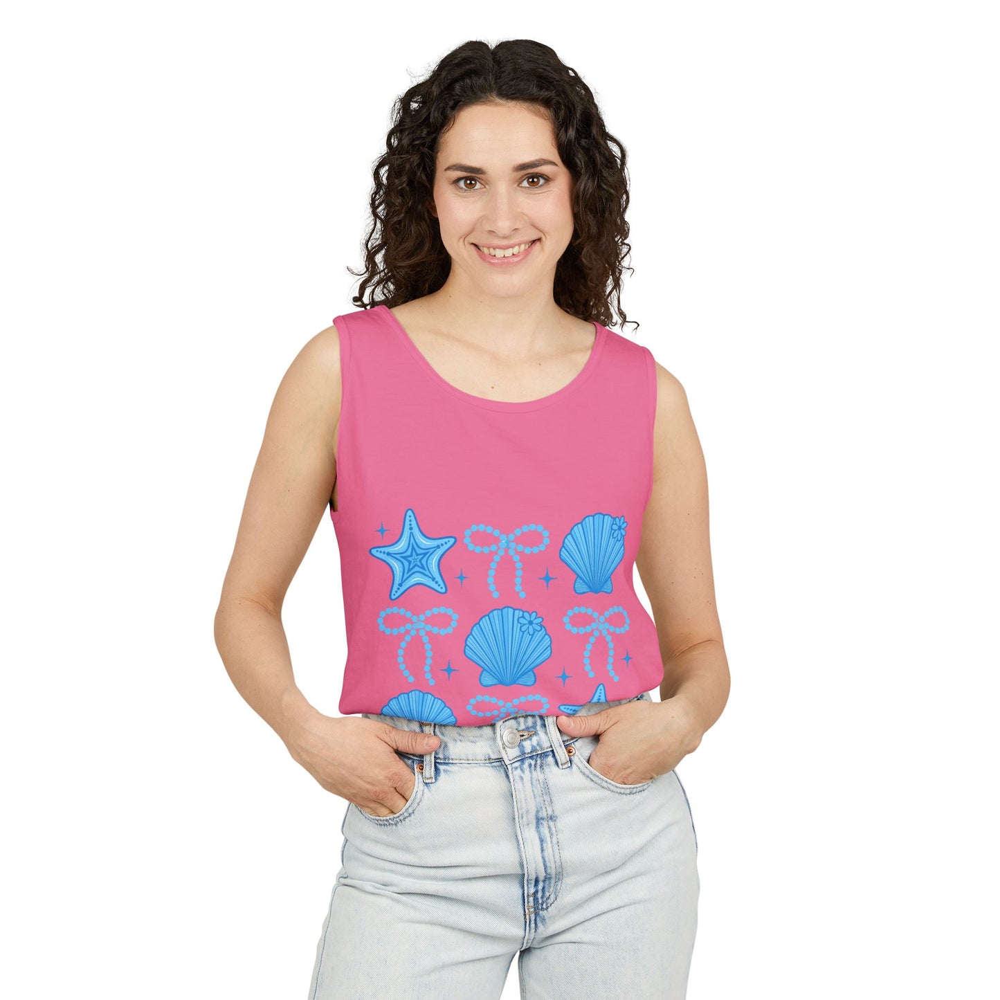 Pearls & Shells Comfort Colors Tank Top